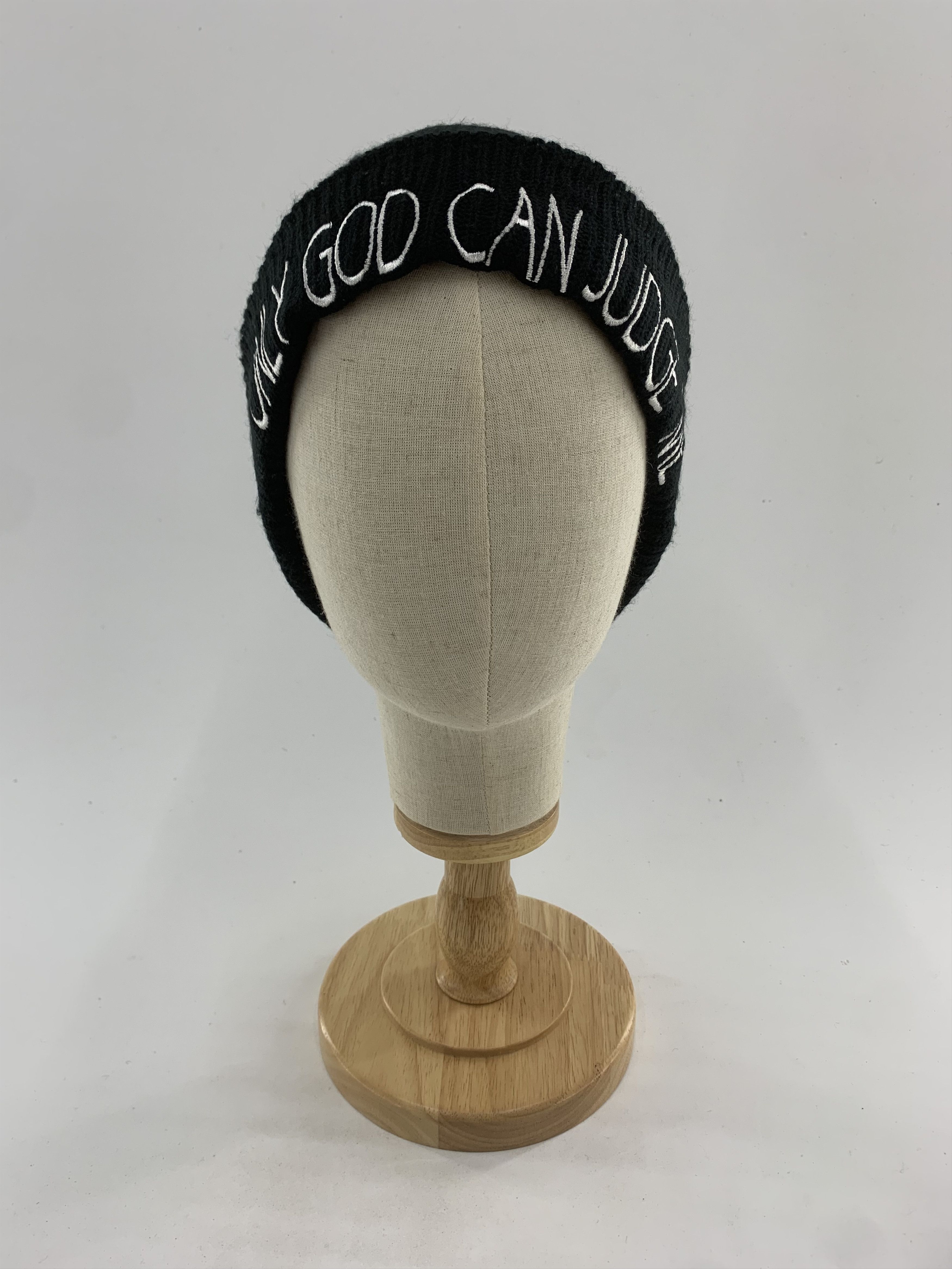 Vintage Only God Can Judge Me Beanie Hat Snowcap Size ONE SIZE - 1 Thumbnail
