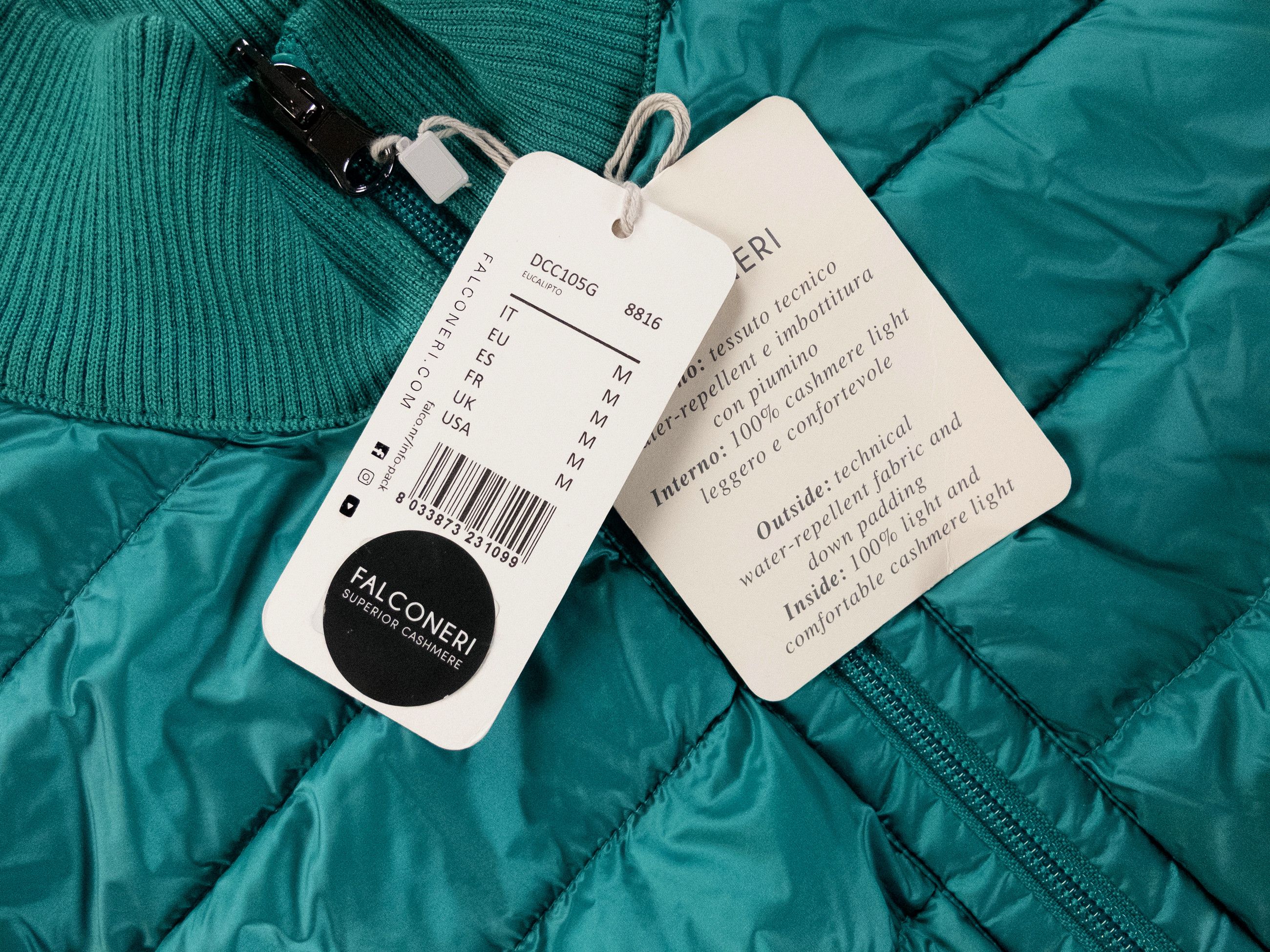 Other FALCONERI green reversible cashmere & nylon vest Size M / US 6-8 / IT 42-44 - 2 Thumbnail