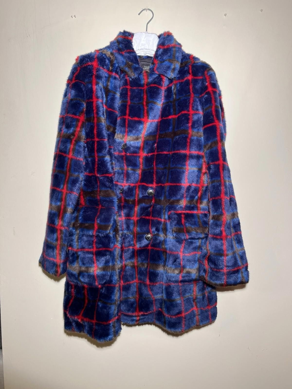 Supreme SUPREME Jean Paul Gaultier Double Breasted Plaid Fur Coat Size US L / EU 52-54 / 3 - 2 Thumbnail