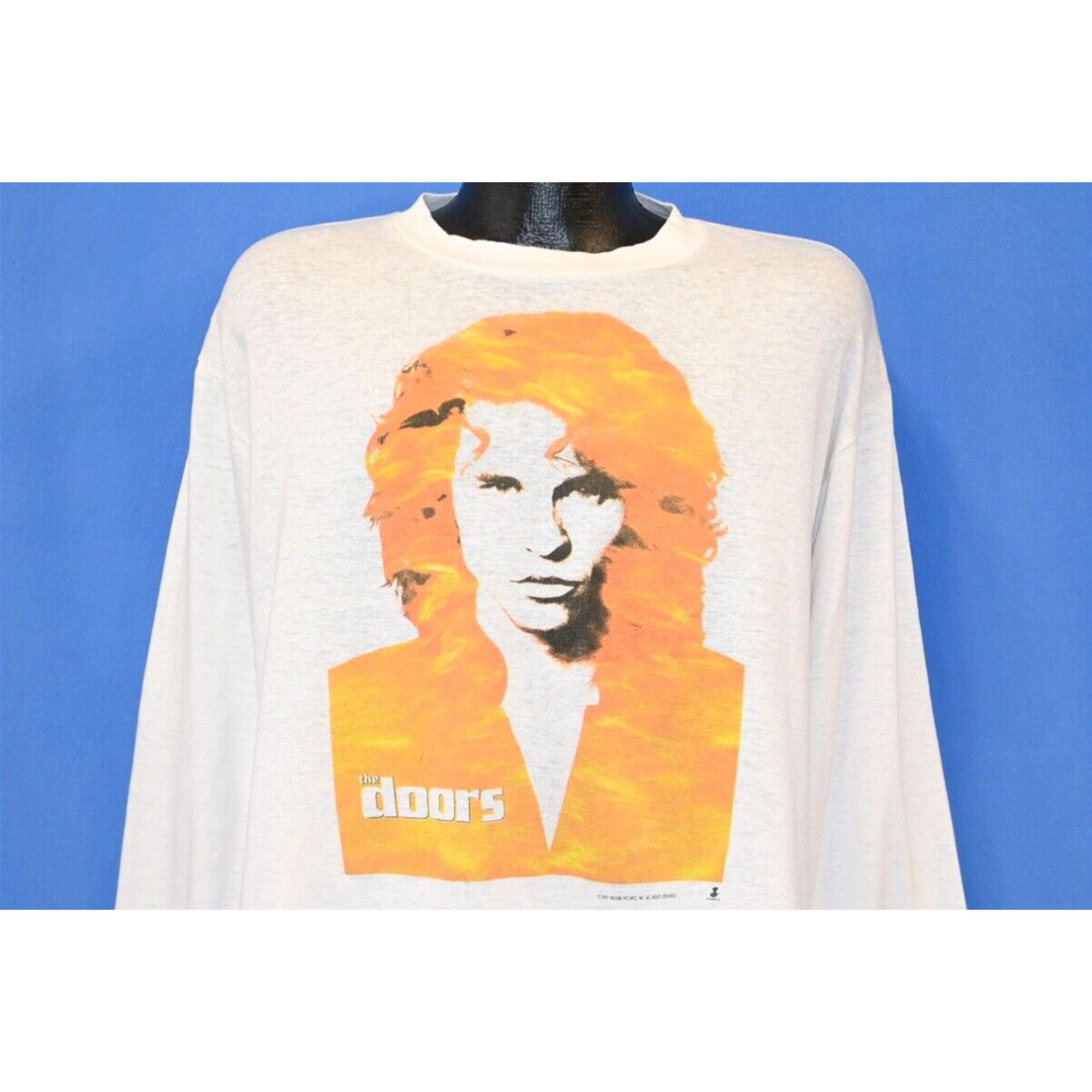 image of Vintage VTG 90's The Doors Movie Promo Jim Morrison 1991 Film Val Kilmer Long sleeve T-Shirt XL in 