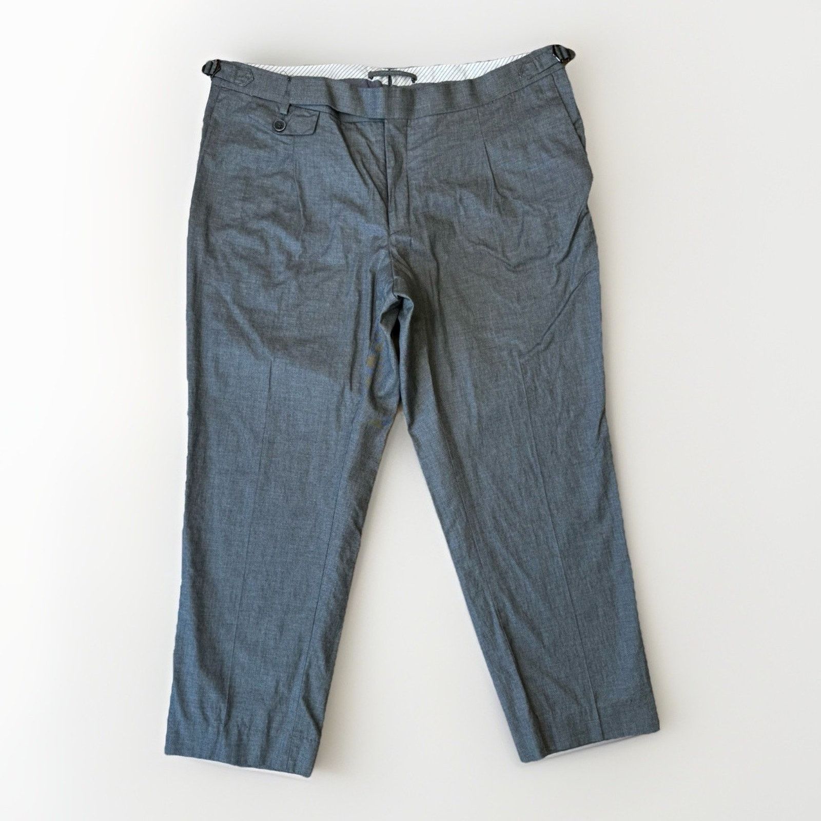 Suitsupply Suit Supply Dress Pants 35 Gray Pleated Made in Italy Size US 35 - 1 Thumbnail