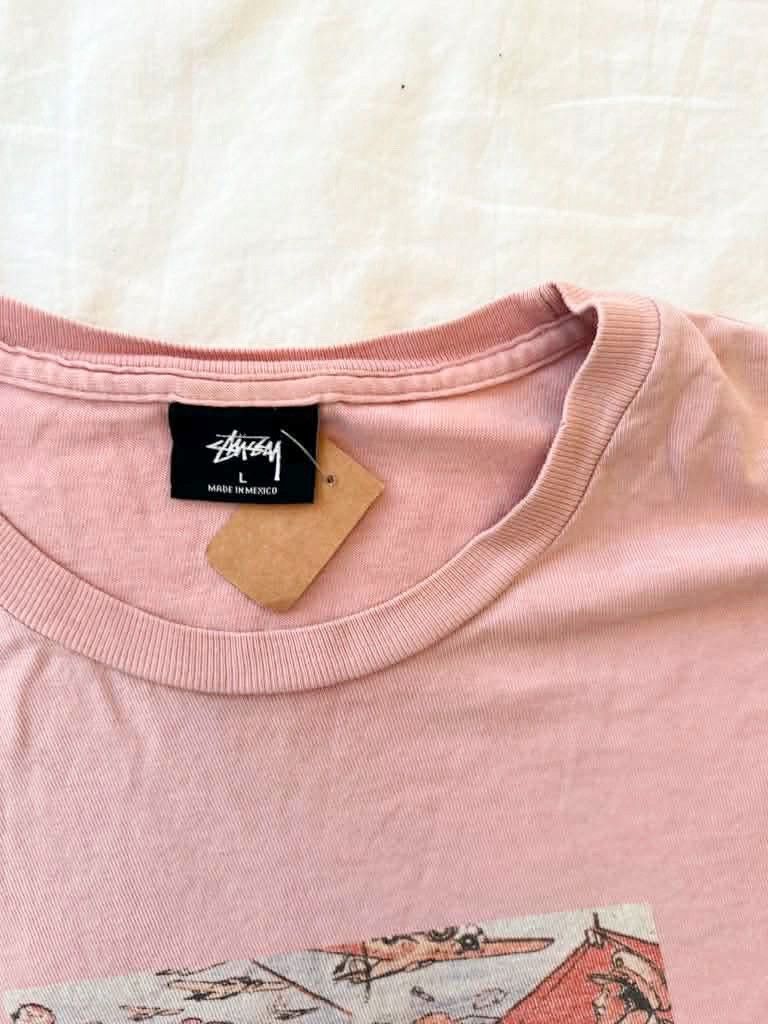Stussy Haile Selaisse graphic pink t-shirt Size US L / EU 52-54 / 3 - 6 Thumbnail