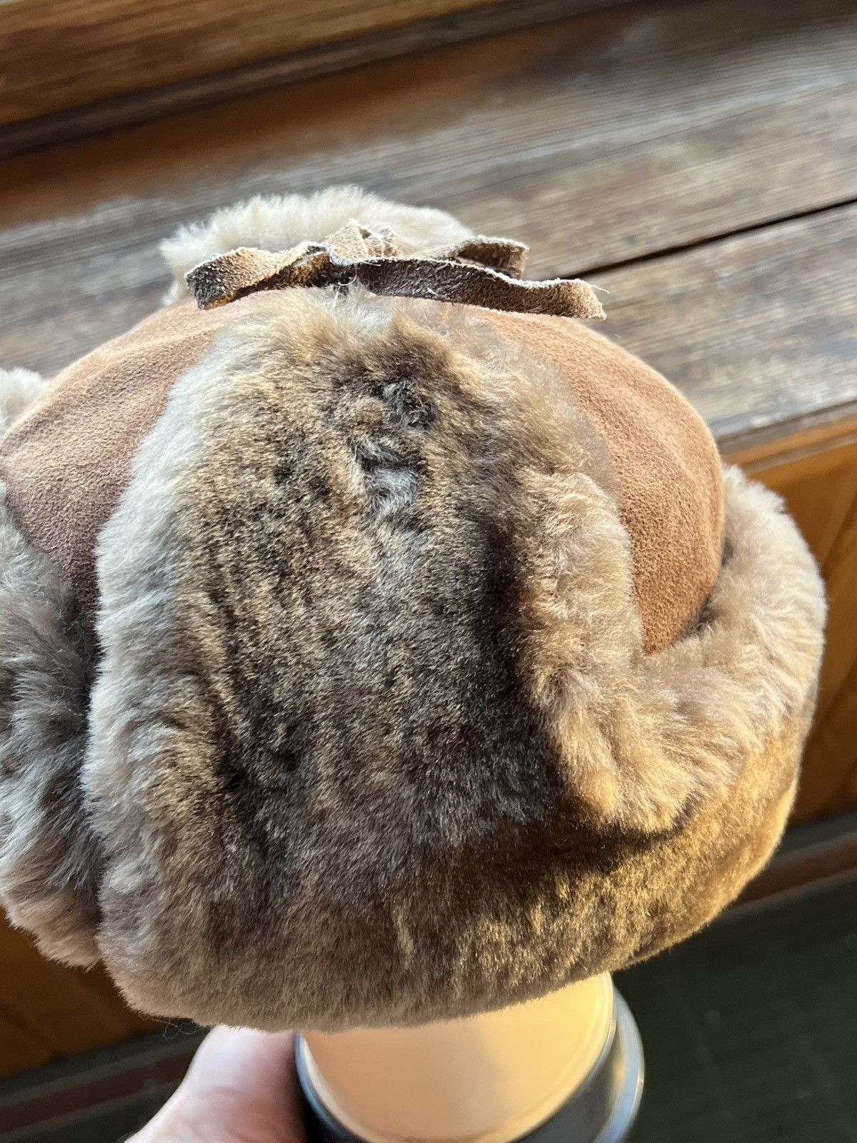 Leather Vintage Ushanka CRAMBES Y2K Leather Trapper Hat Rare Size ONE SIZE - 4 Thumbnail