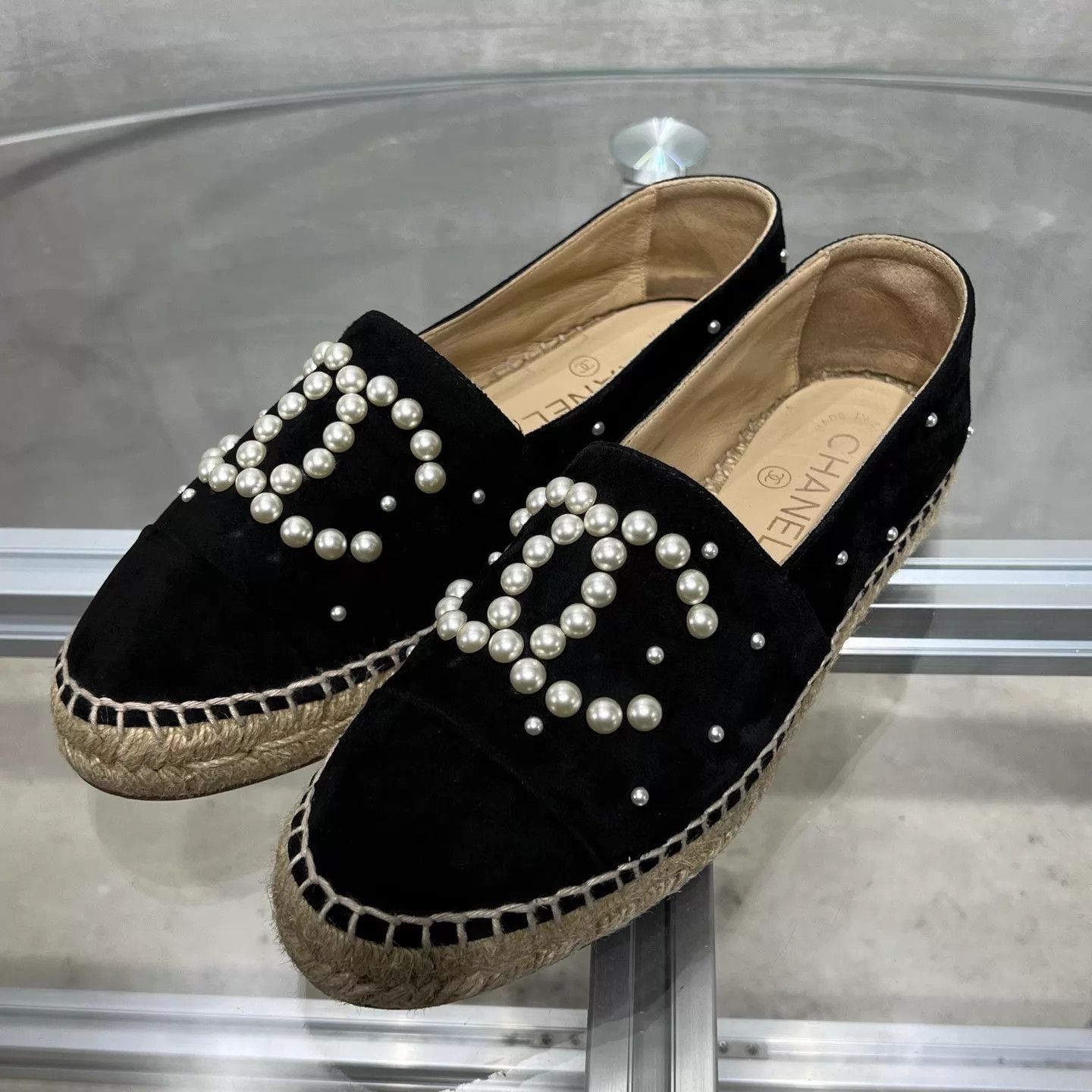 Chanel Chanel Black Pearl Fisherman Shoes 37 YH25091 Size US 6.5 / IT 36.5 - 2 Thumbnail