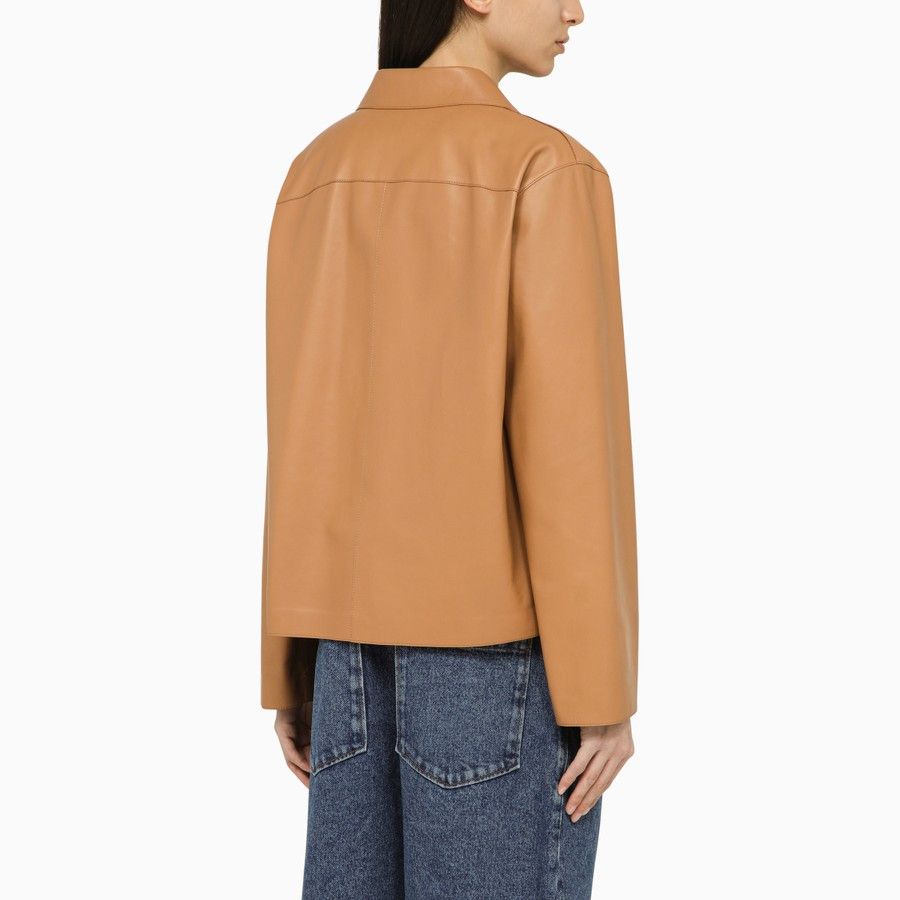 Loewe o1d2blof0824 Nappa Blouse in Brown Size XS / US 0-2 / IT 36-38 - 3 Thumbnail