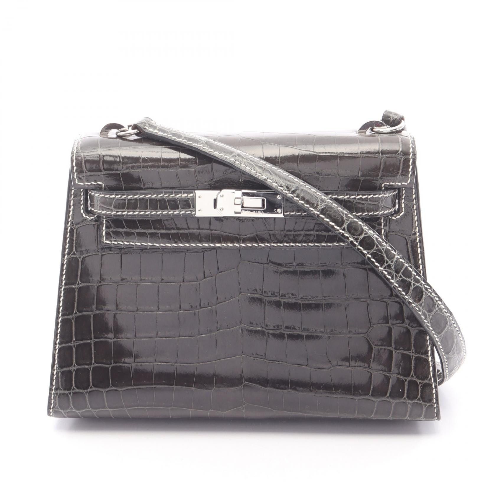 Hermes Hermes Hermes MiniKelly20 Niloticus Handbag Leather Handbag L DUTY FREE for USA Size ONE SIZE - 1 Thumbnail