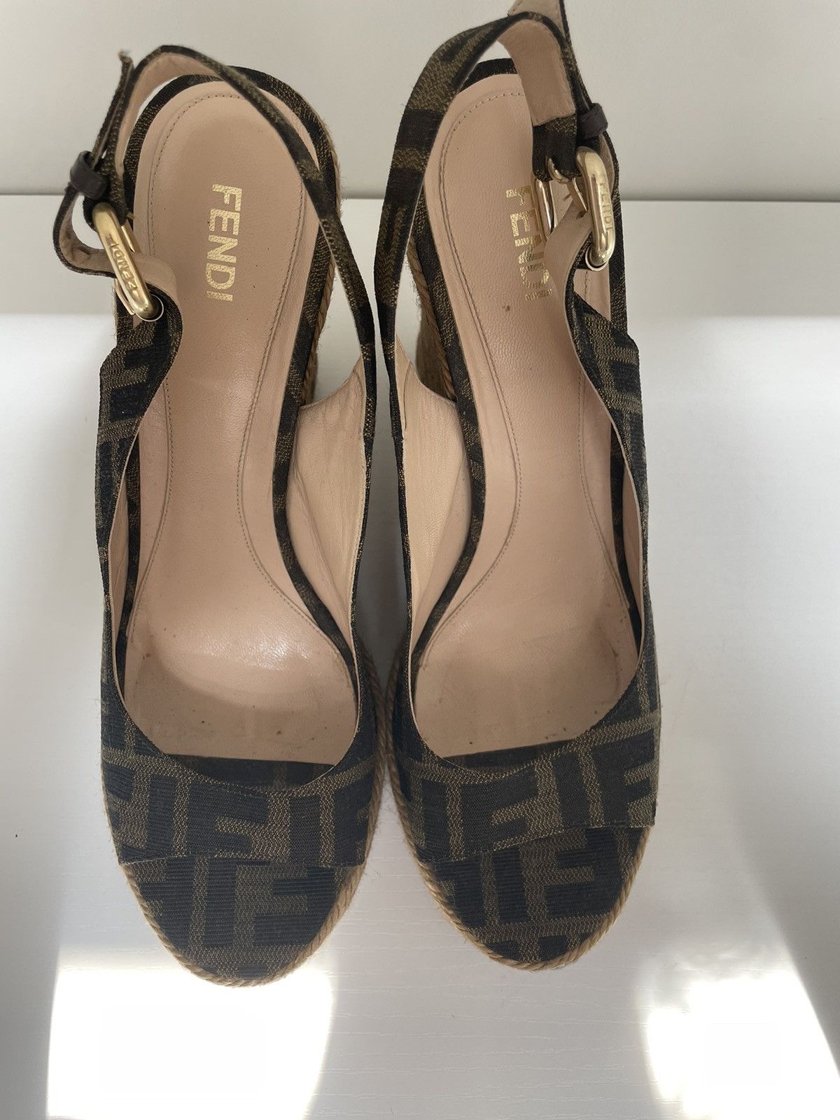 Fendi Fendi Zucca Wedge Espadrille Size US 8 / IT 38 - 6 Thumbnail