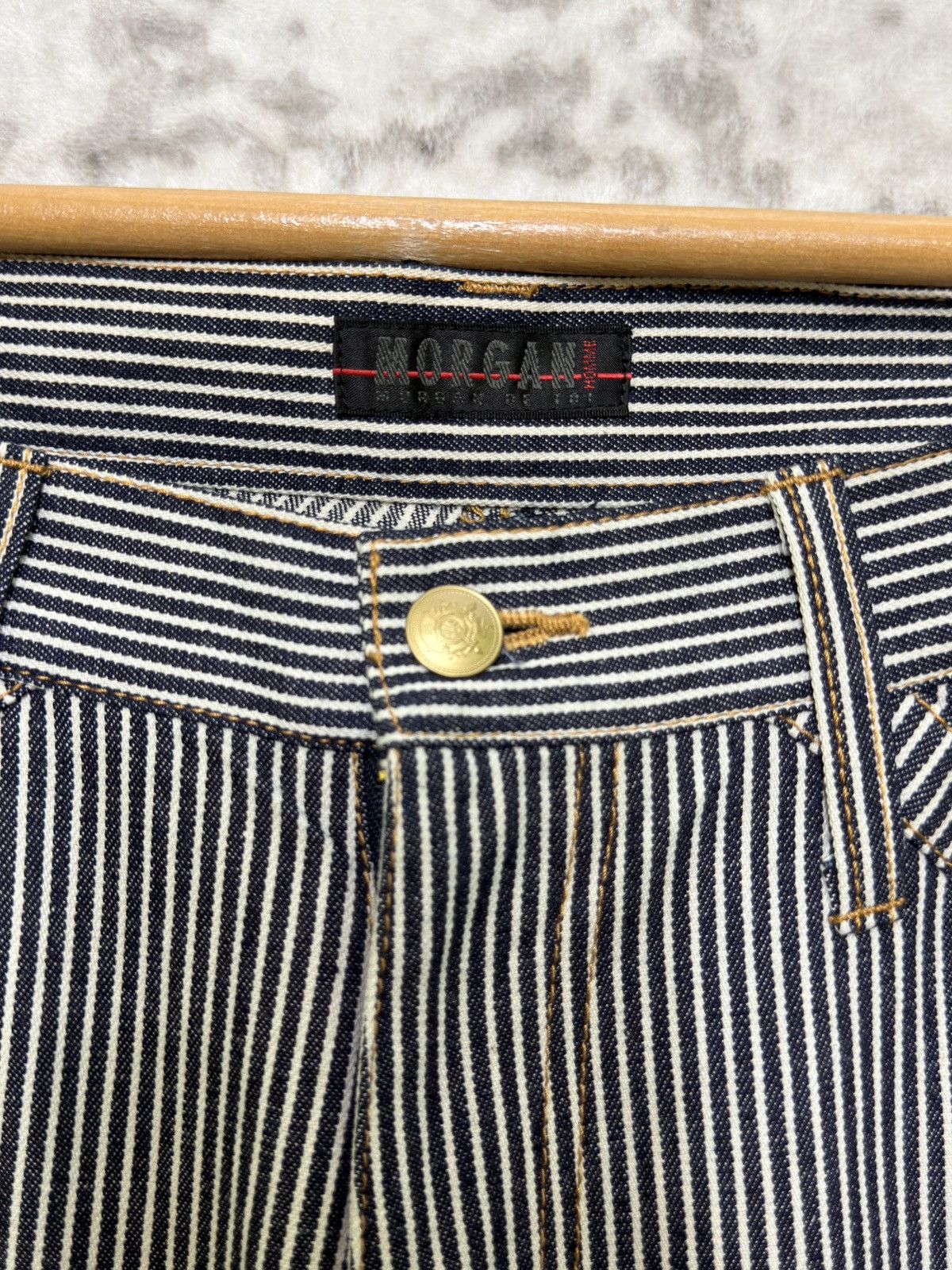 Morgan Homme Vintage Morgan Homme Hickory Railroad Stripe Wide Leg Pants Size US 32 / EU 48 - 8 Thumbnail