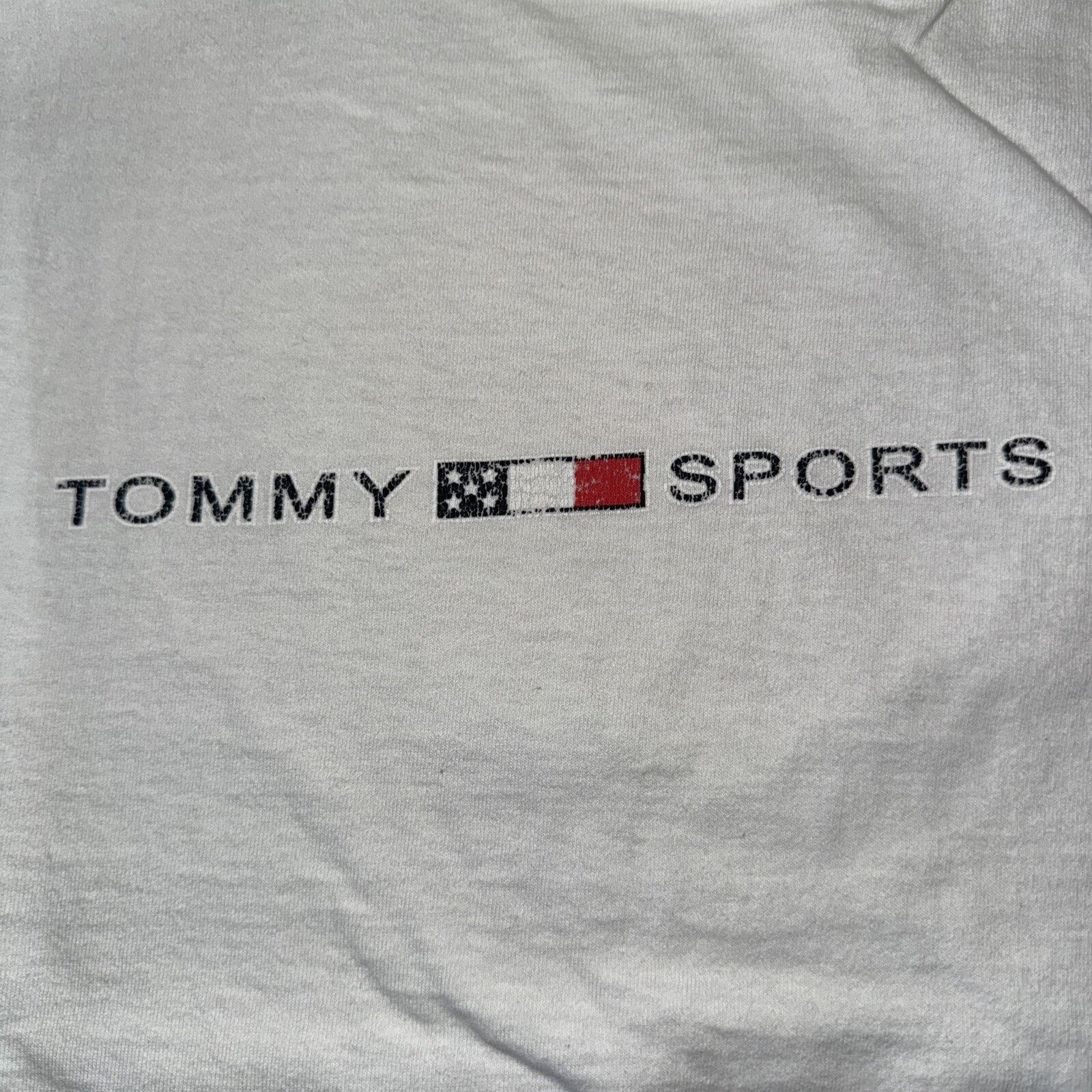 Vintage Vintage Y2K Tommy Sports T-Shirt White Medium 19x24 Size US M / EU 48-50 / 2 - 2 Thumbnail