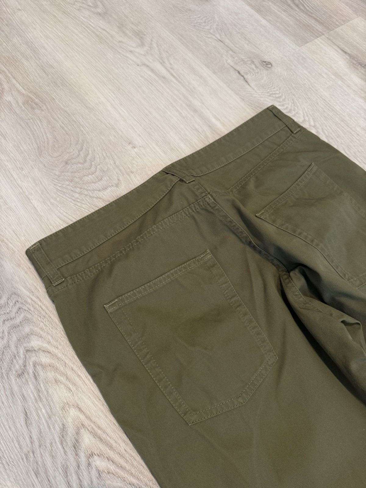Saint Laurent Paris s/s 2024 olive denim cut pants!! Size US 32 / EU 48 - 5 Thumbnail