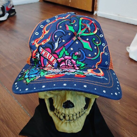 Other Vintage Y2K Ed Hardy Christian Audigier Snap Hat Cap Size ONE SIZE - 1 Thumbnail