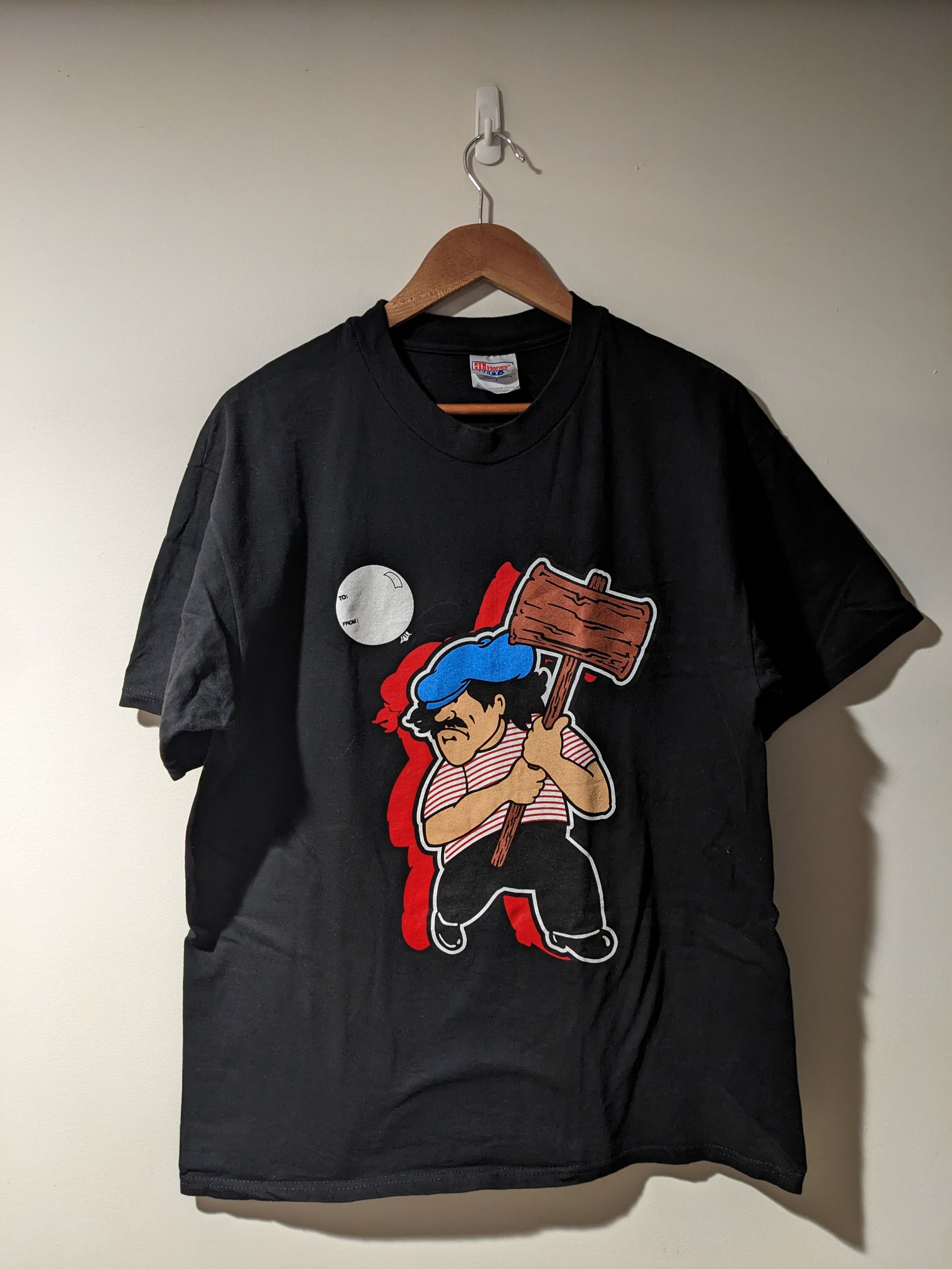 Hanes Vintage 90s Gallagher Sledge matic Front Watermelon T-Shirt Size US L / EU 52-54 / 3 - 1 Thumbnail
