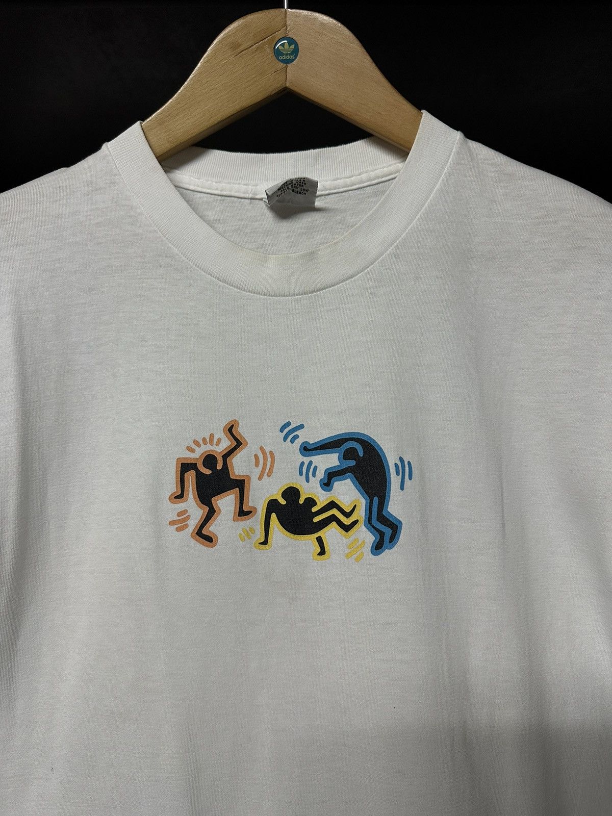 Keith Haring × Vintage Vintage 90s Keith Haring Canter Logo Pop Shop Tee Size US L / EU 52-54 / 3 - 2 Thumbnail