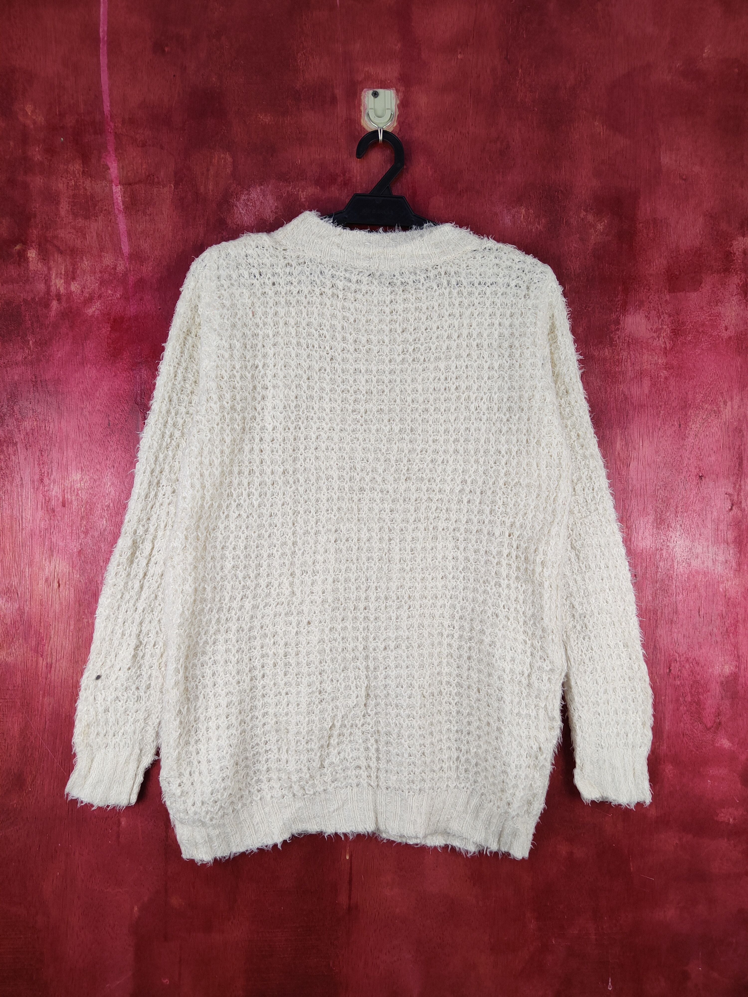 GU × Japanese Brand GU Cream Shag Shaggy Fur Mohair Knitwear #S2091 Size M / US 6-8 / IT 42-44 - 7 Thumbnail