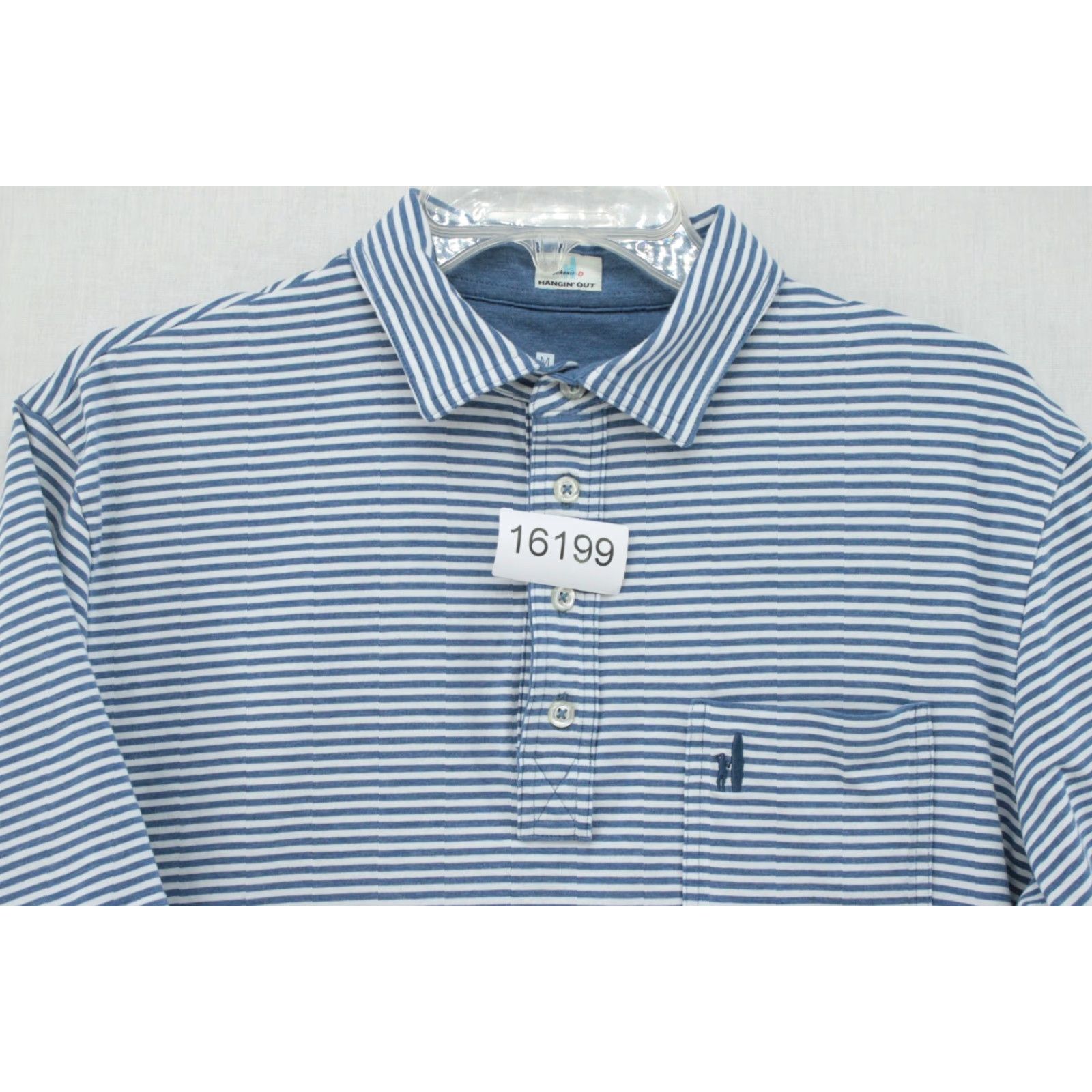 johnnie-O johnnie-O Polo Shirt Men’s M Blue White Striped Beach Sailor Preppy Stylish Shirt Polo Men’s Medium Blue & White Striped Size US M / EU 48-50 / 2 - 8 Thumbnail