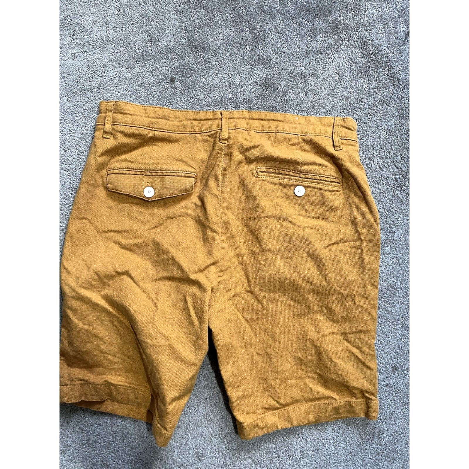 Zara ZARA Chino Shorts Men 34 Brown Gold TKhaki Cotton Chino Zara Man Mens 34 Gold Size US 34 / EU 50 - 3 Thumbnail