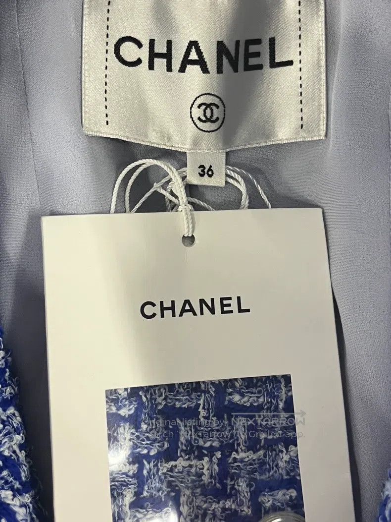 Chanel Chanel 23P Blue Knitted Coat Size XS / US 0-2 / IT 36-38 - 4 Thumbnail