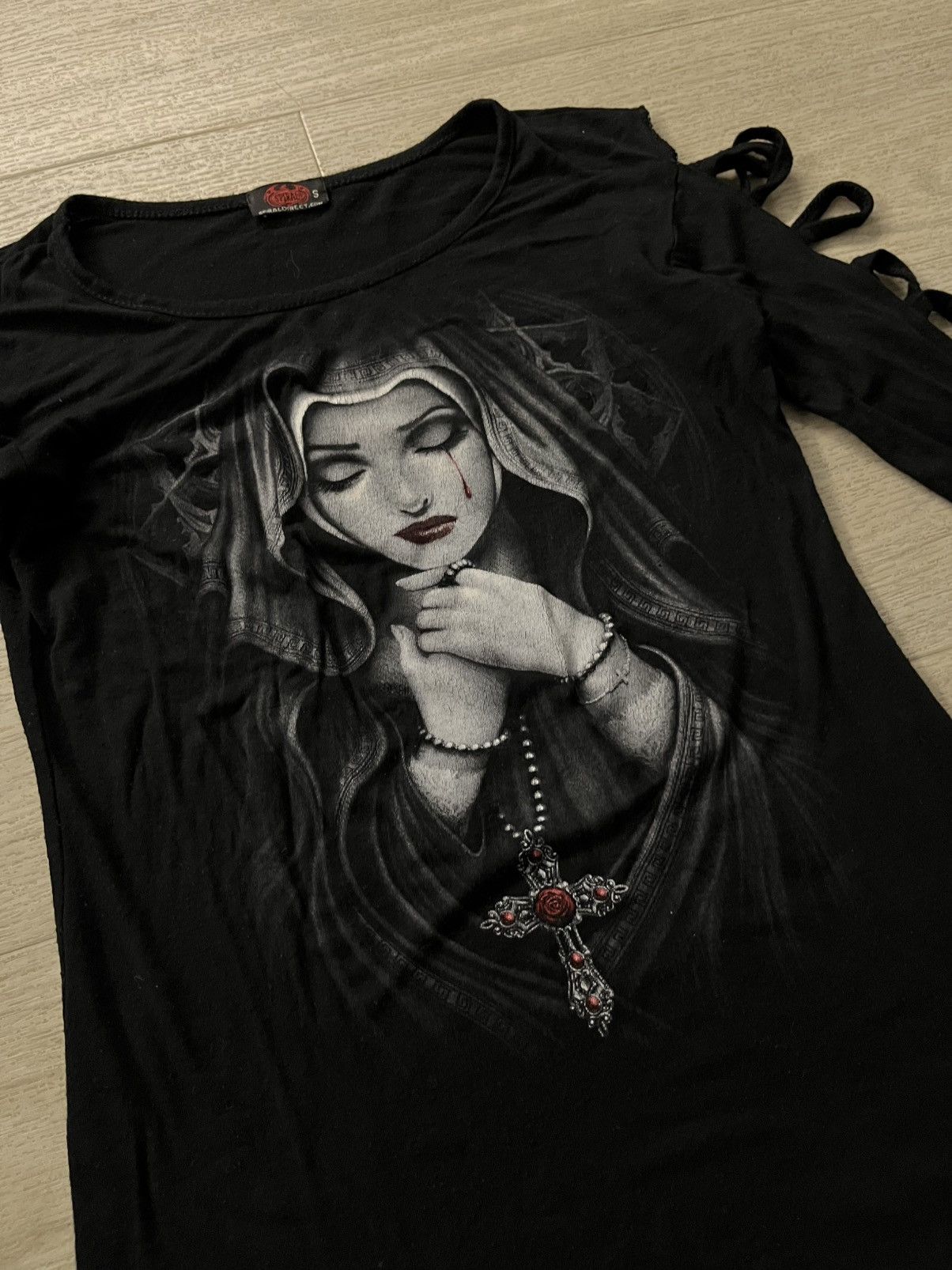 Japanese Brand Longsleeve Spiral Gothic Style Big Logo Size S / US 4 / IT 40 - 4 Thumbnail