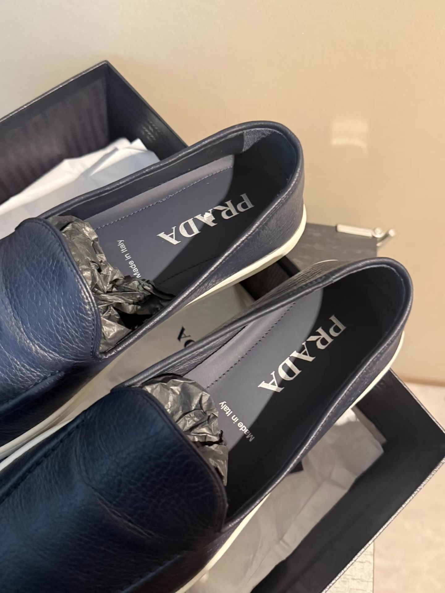 Prada Prada Men's Slip-on Leather Shoes Ｑ20 Size US 7.5 / EU 40-41 - 2 Thumbnail