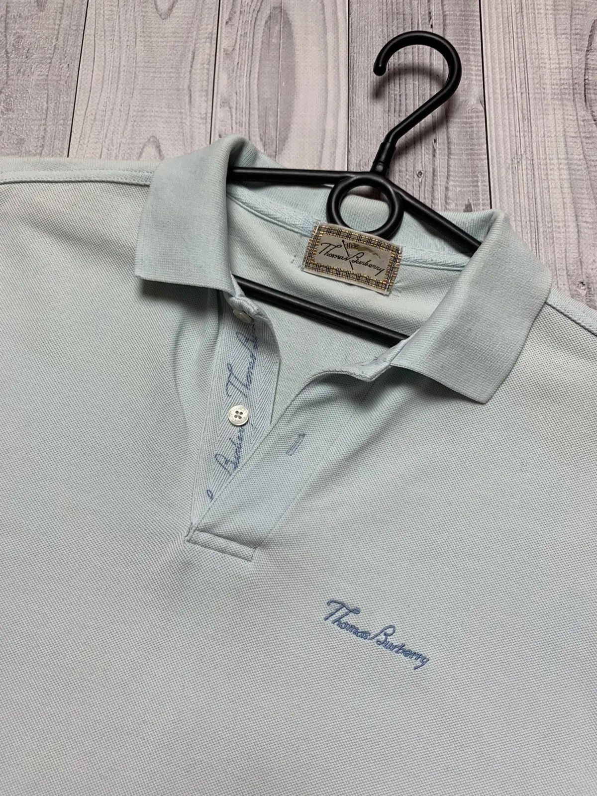 Burberry Vintage polo Thomas Burberry L blue Size US L / EU 52-54 / 3 - 2 Thumbnail