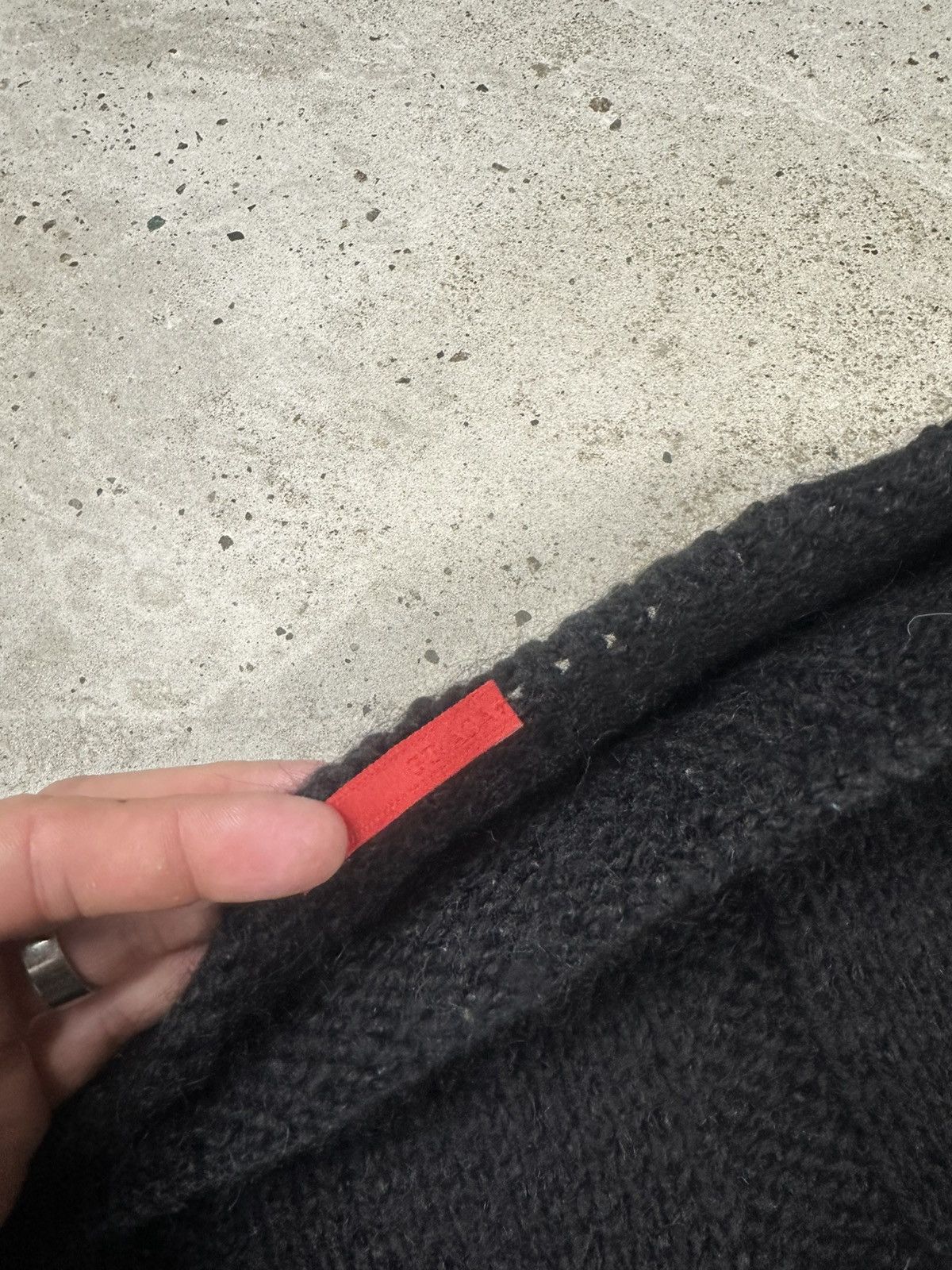 Prada Wool & Mohair Black Cable Knit Sweater Jumper
