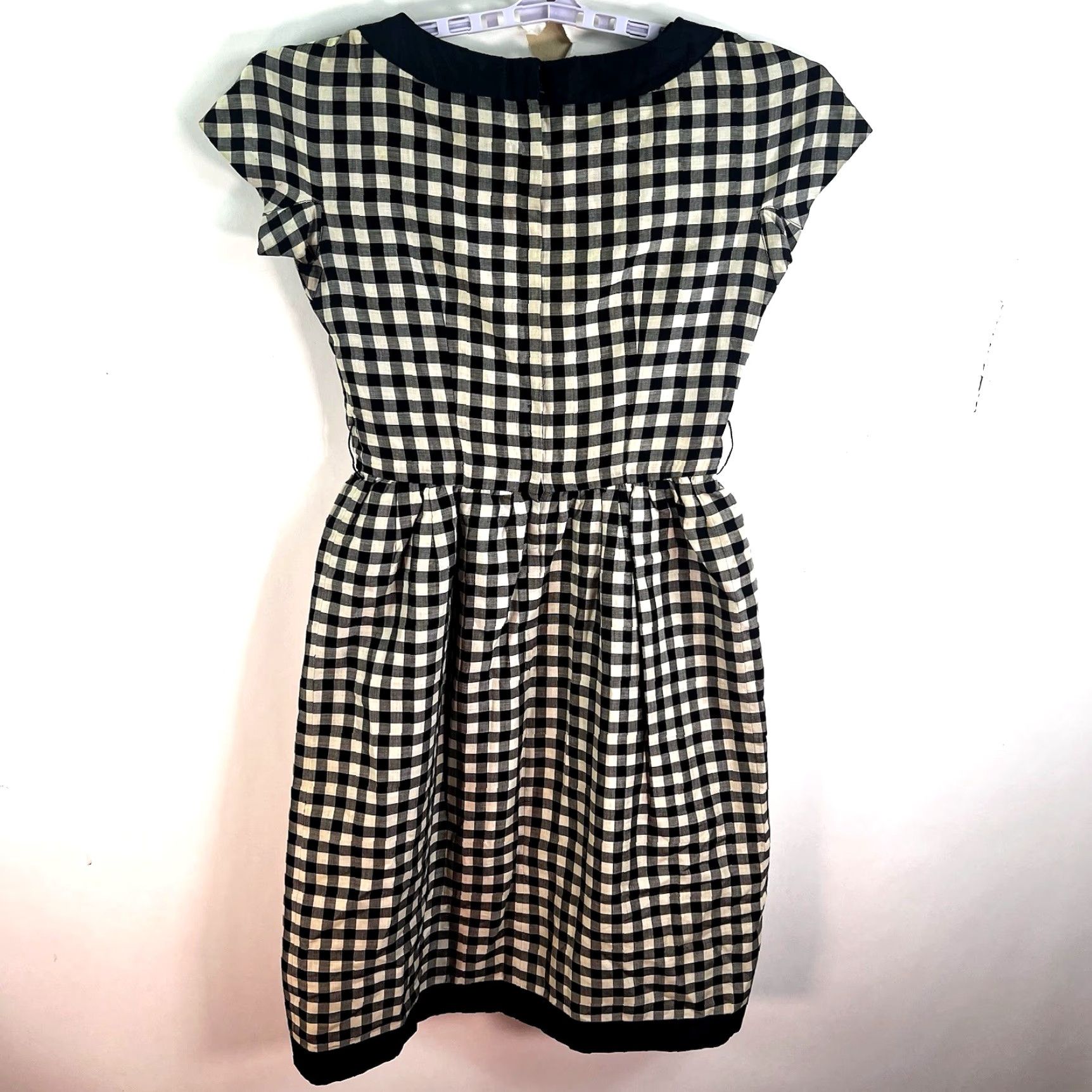 Vintage VINTAGE Suzy Perette 1950s Dress Womens Size 16 Black/White Gingham Shift Business Size 4XL / US 24-26 - 6 Thumbnail