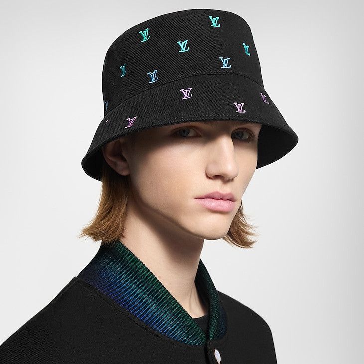 Louis Vuitton LV Blason Shading Denim Reversible Bucket Hat Size ONE SIZE - 3 Thumbnail