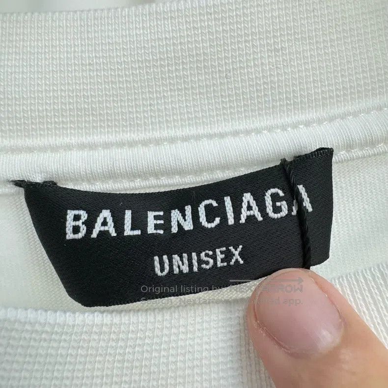 Balenciaga Balenciaga Embroidered Letter Short Sleeve Size US L / EU 52-54 / 3 - 7 Thumbnail