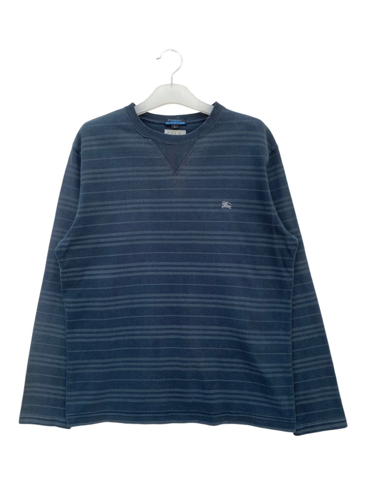 Burberry BURBERRY LONDON BLUE LABEL STRIPE SWEATSHIRT Size US L / EU 52-54 / 3 - 1 Thumbnail