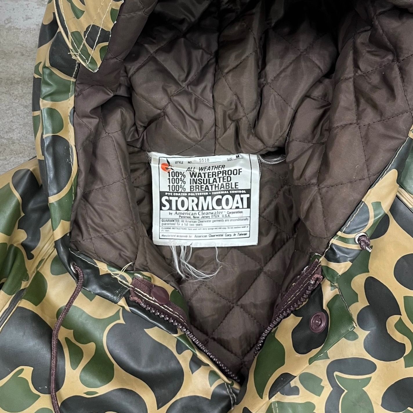 Vintage True Vintage 70s Hunting Camo Rain Jacket Mens M Trench Size US M / EU 48-50 / 2 - 3 Thumbnail
