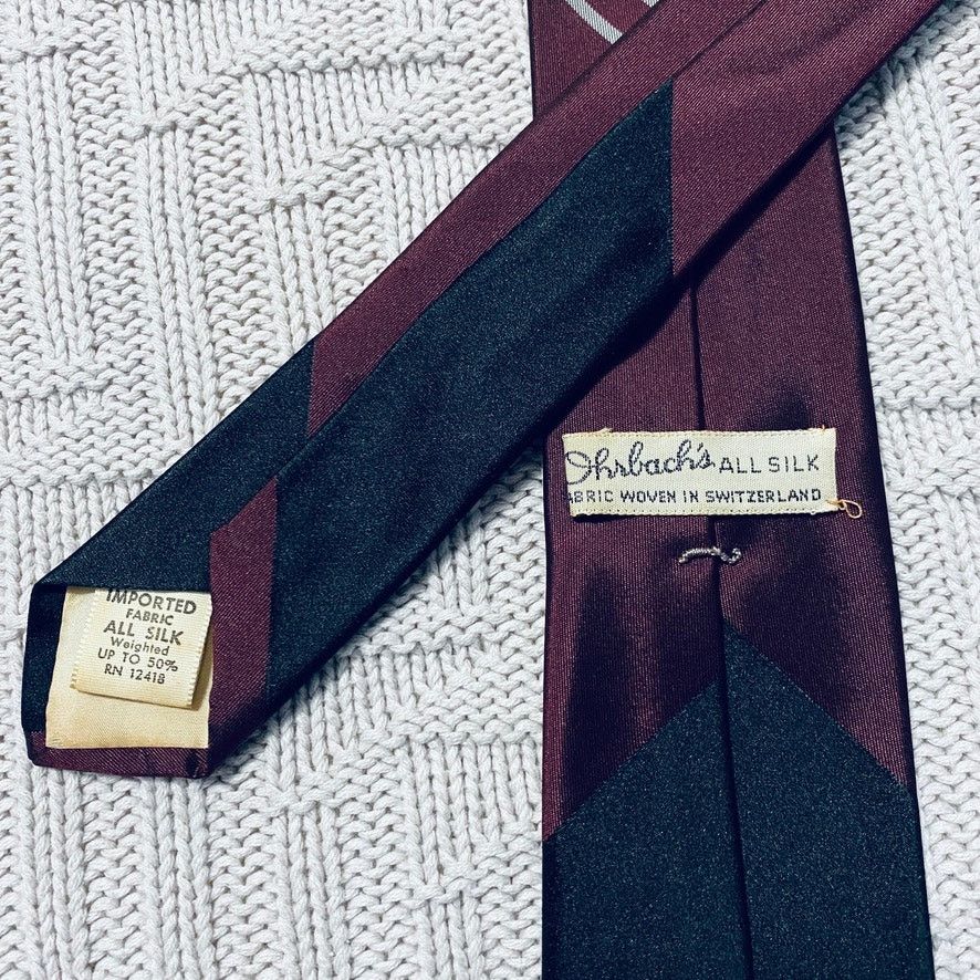 Vintage Vintage Ohrbach's maroon abstract silk tie Size ONE SIZE - 3 Thumbnail