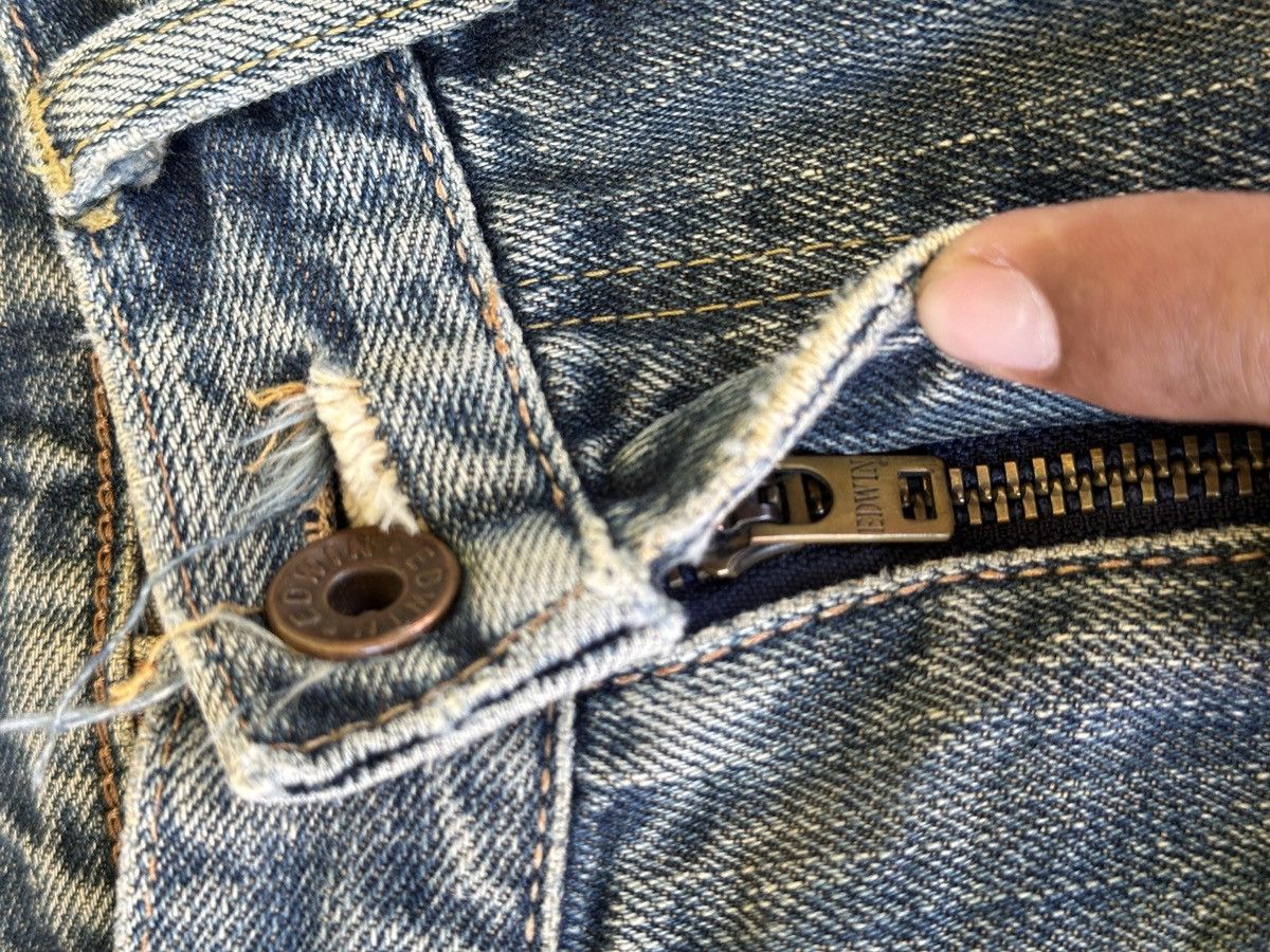 Kapital Trashed Distress Vintage Edwin 505X Selvedge Denim 31x41 Size US 31 - 10 Thumbnail