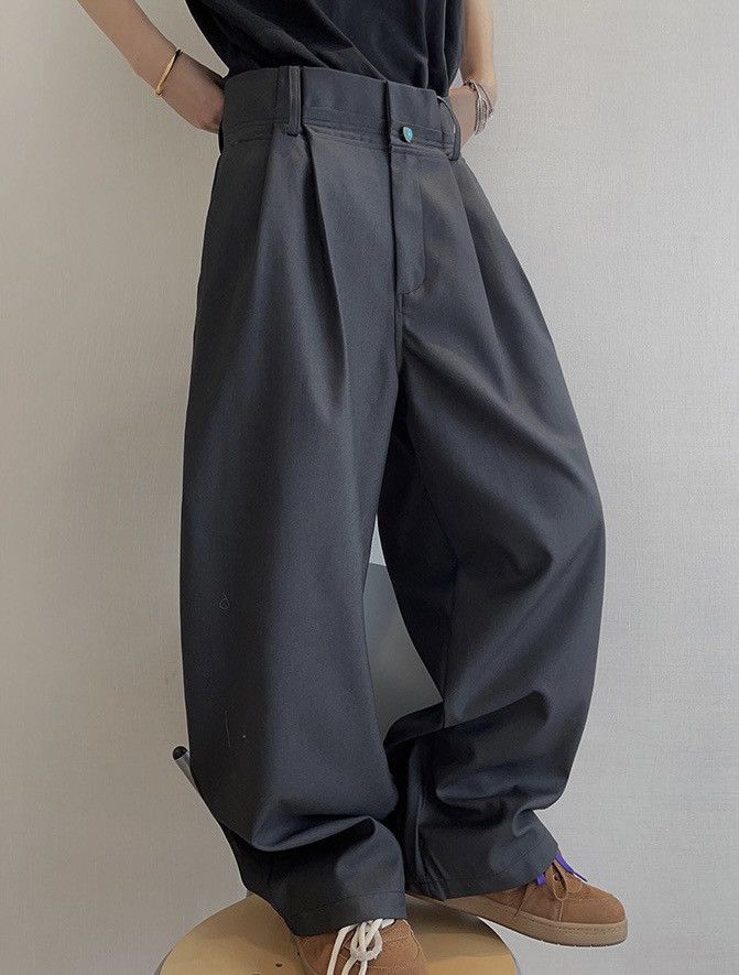 Japanese Brand × Vintage Cleanfit retro fashion pleated baggy pants Size US 34 / EU 50 - 2 Thumbnail