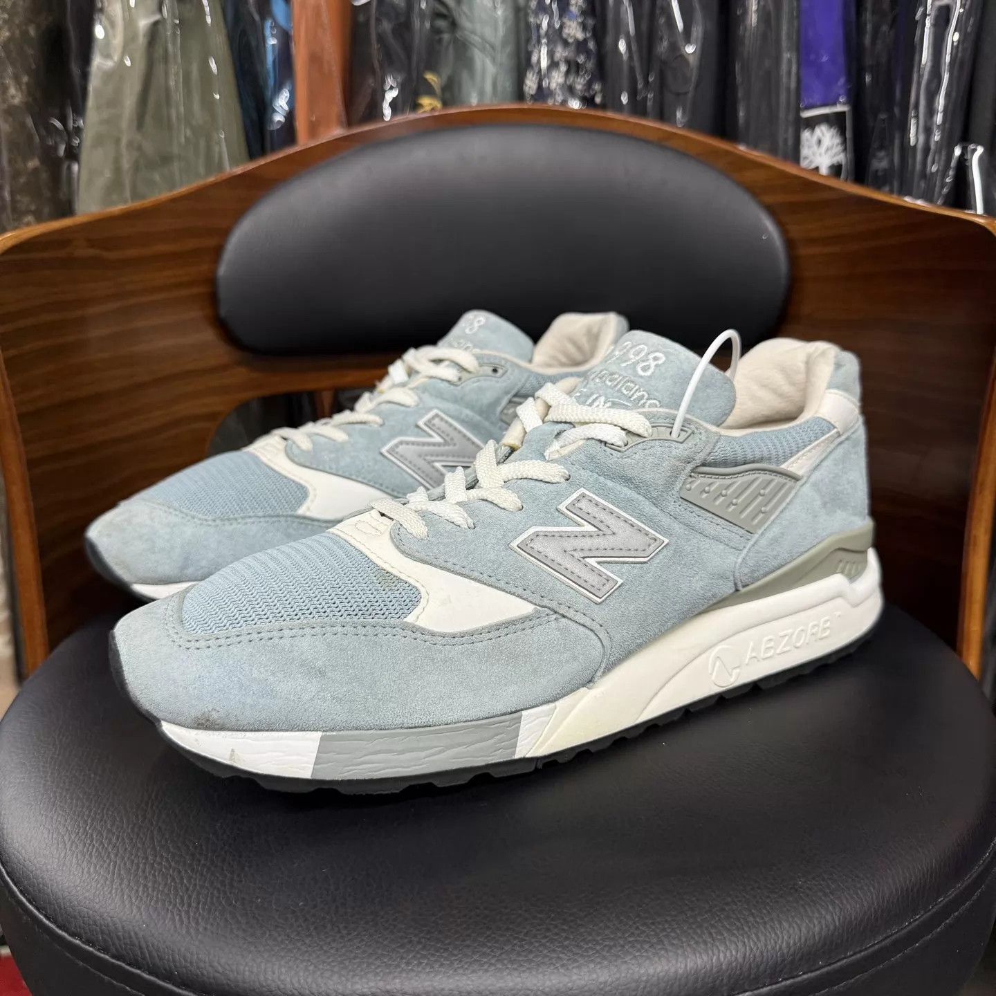 New Balance NB998 Pool Blue 45 Worn Very Few Times Size US 12 / EU 45 - 1 Thumbnail