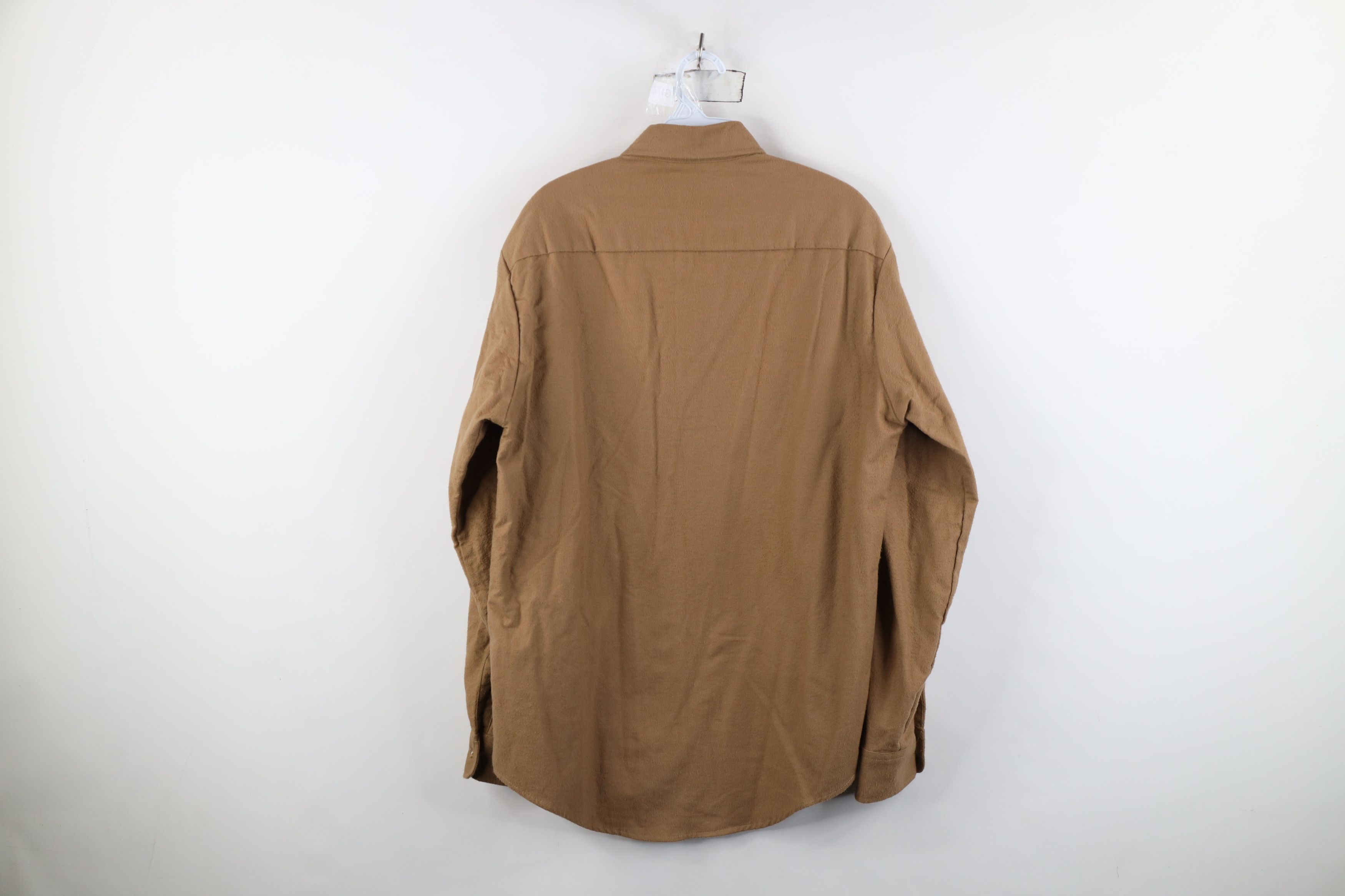 Vintage Vintage 90s Streetwear Chamois Cloth Button Shirt Brown Size US M / EU 48-50 / 2 - 10 Thumbnail