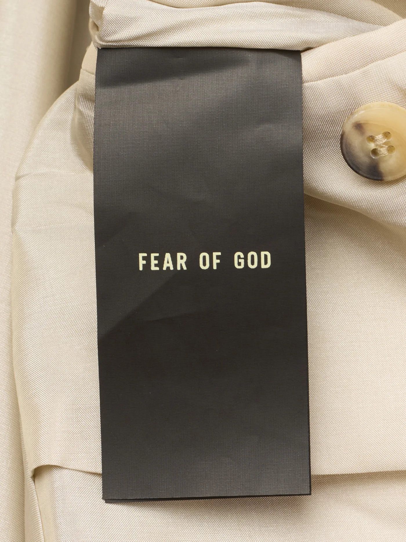 Fear of God FEAR OF GOD Eternal Beige Wool Double Breasted Suit Jacket Size 40R - 9 Thumbnail