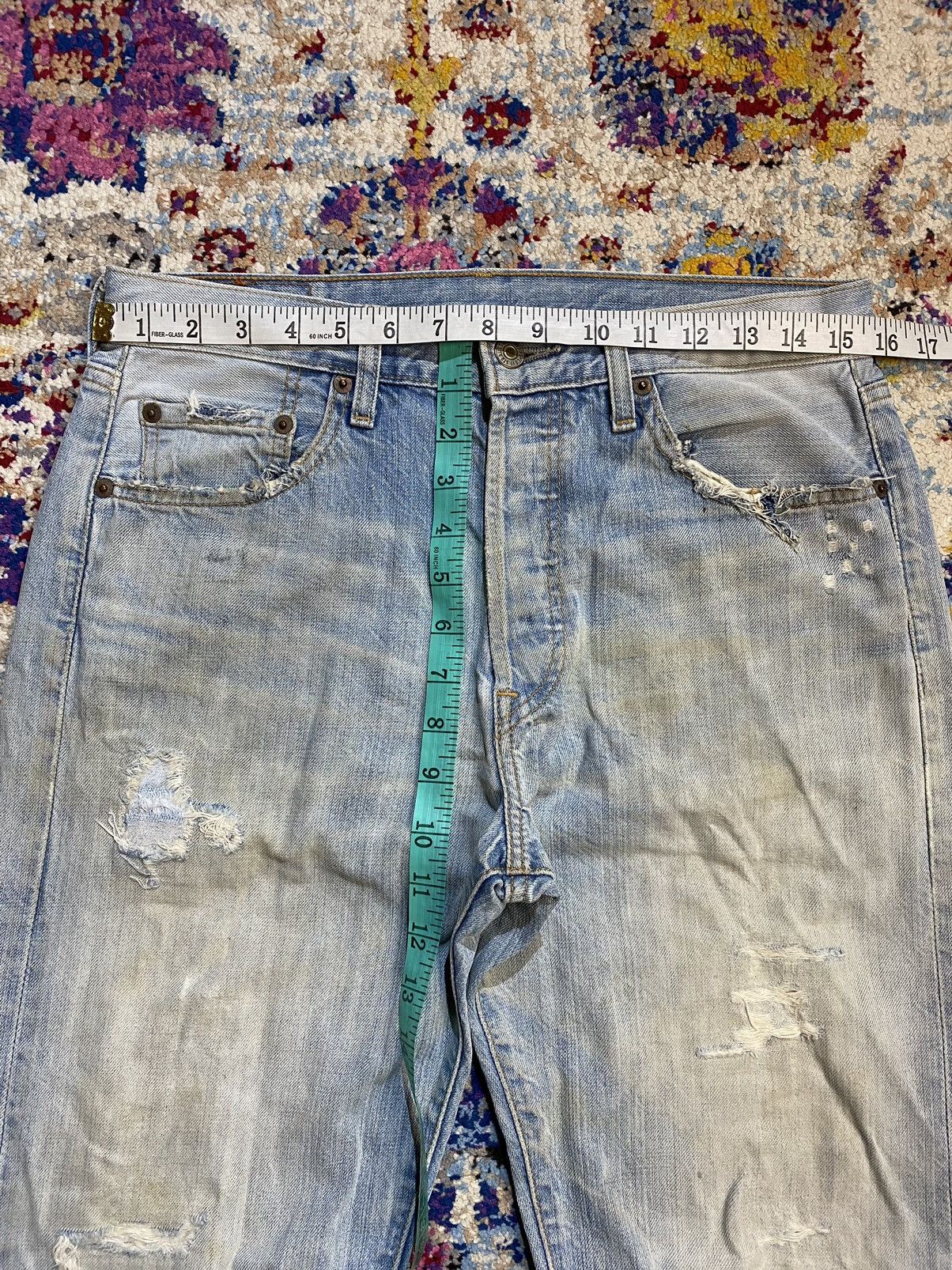 Levi's × Vintage Distressed Washed Blue Rindem Japan 501 Levis 30x32 Size US 32 / EU 48 - 24 Thumbnail