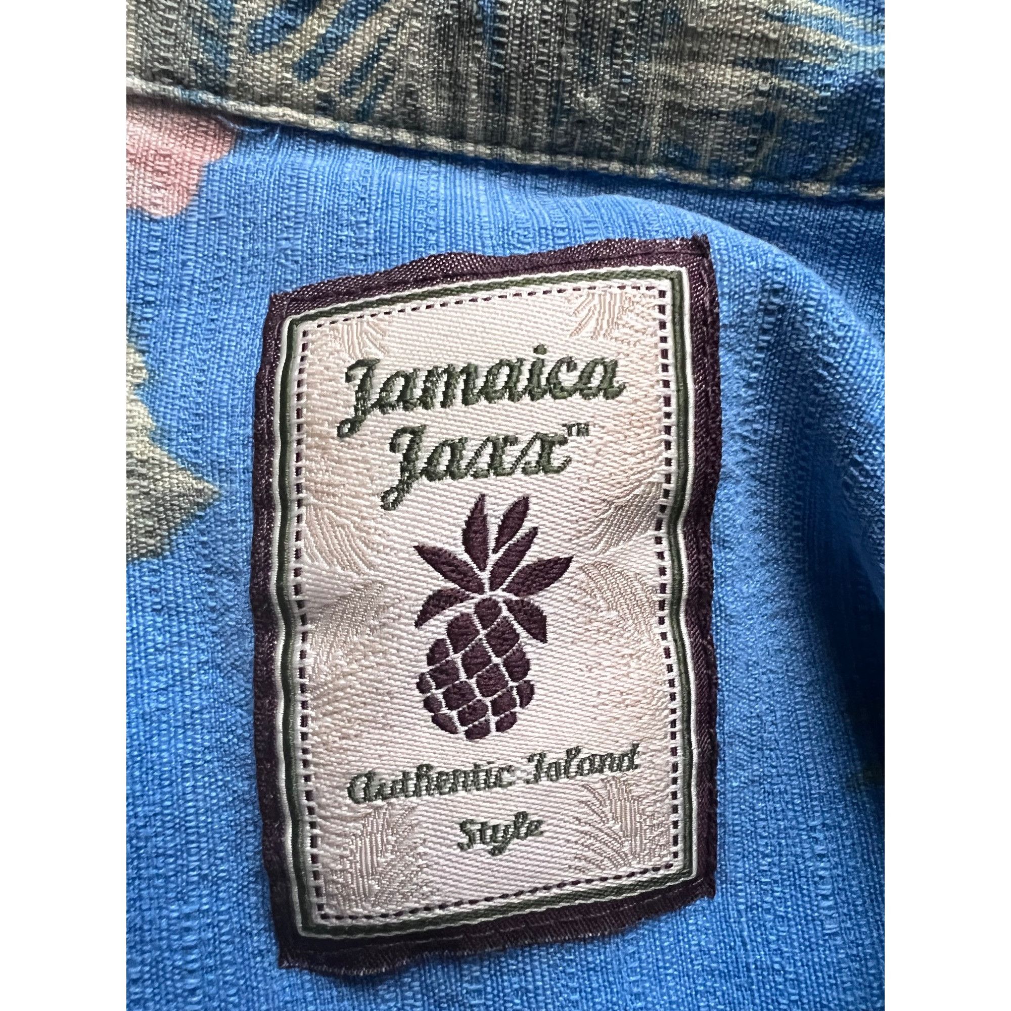 Vintage Jamaica Jaxx Mens Blue Silk Floral Hawaiian Button Up Shirt Size US XL / EU 56 / 4 - 6 Thumbnail