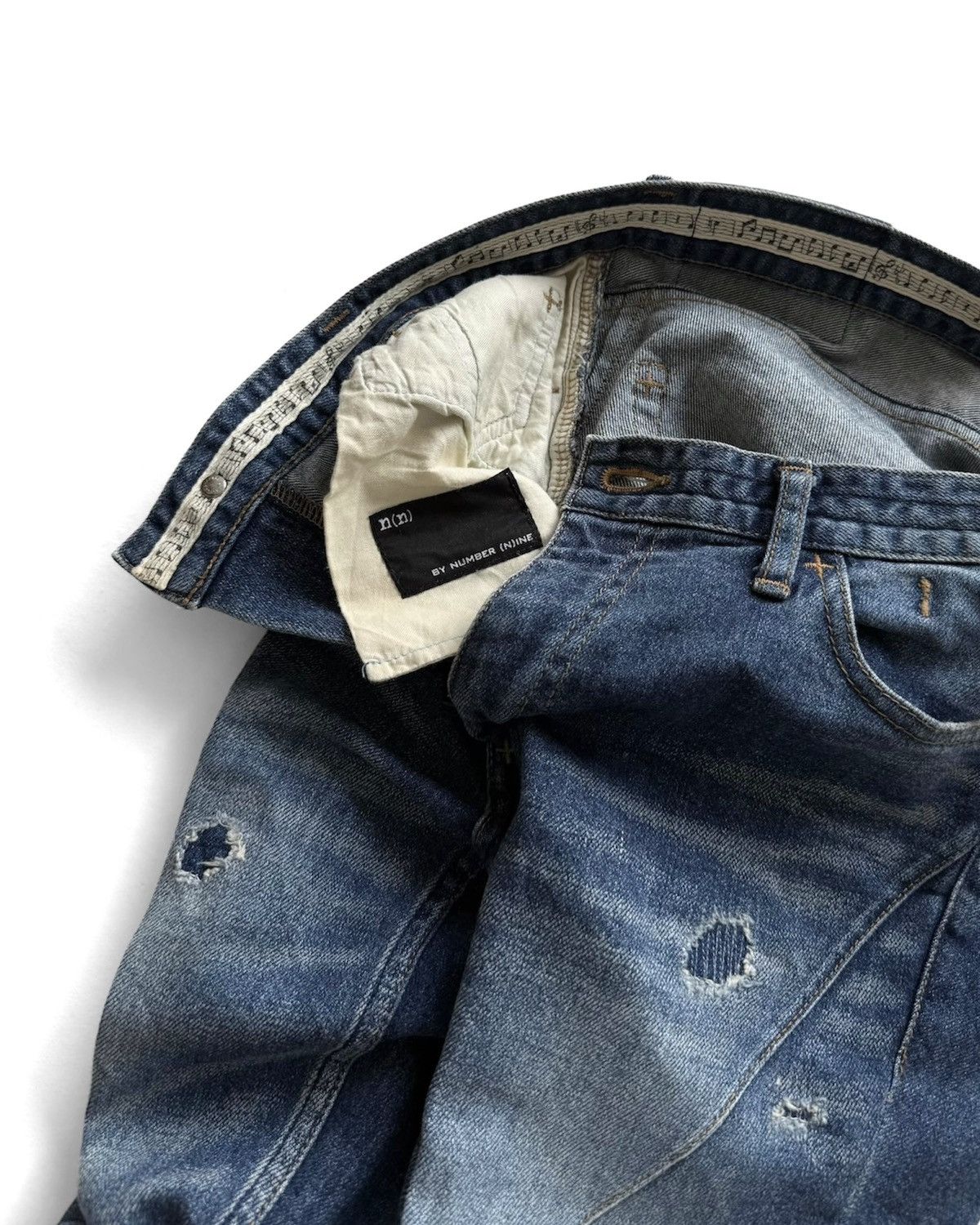 Number (N)ine NUMBER (N)INE GRUNGE SNINNY DENIM PANTS Size US 31 - 6 Thumbnail