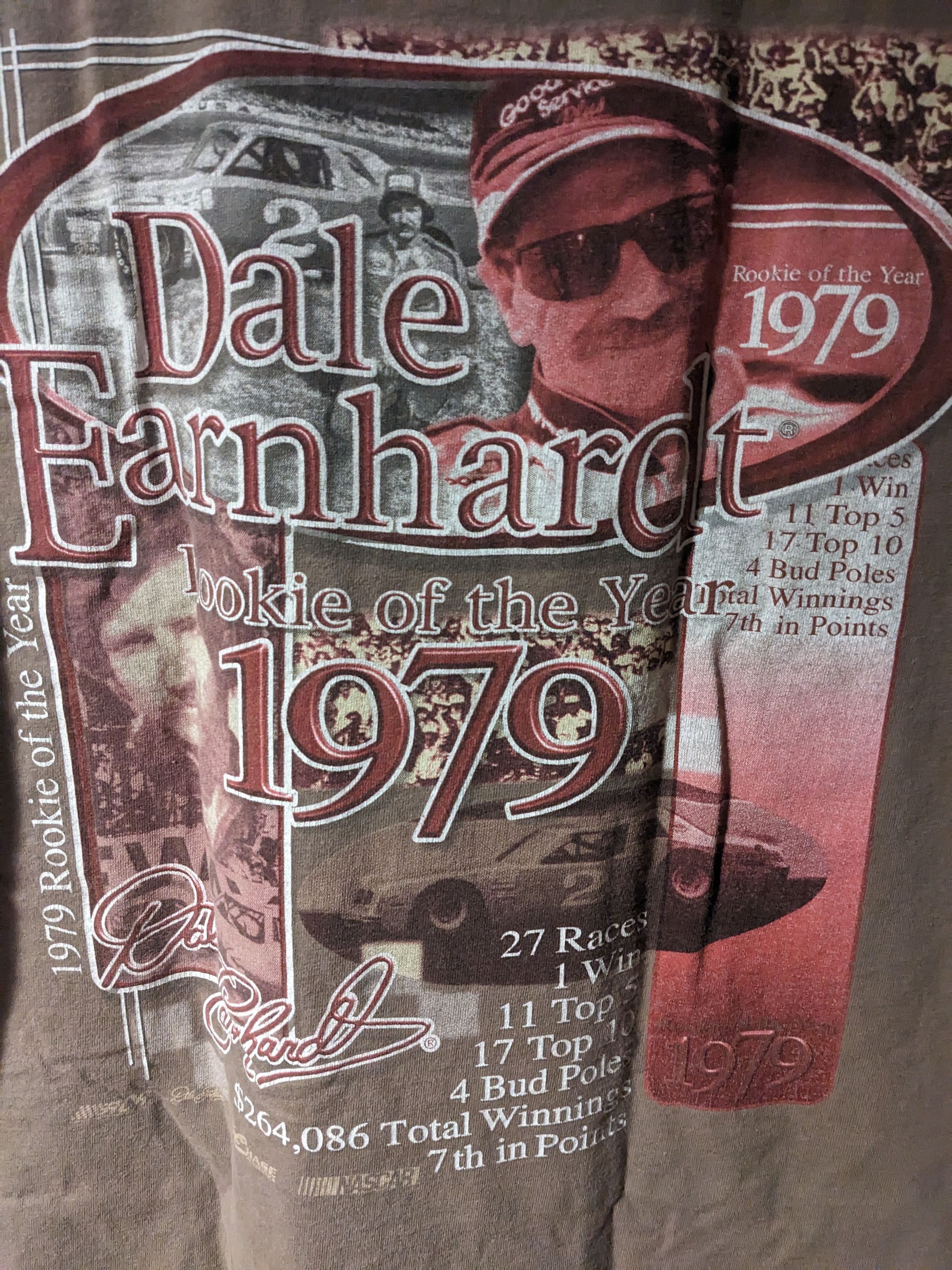 Chase Authentics × NASCAR × Vintage Vintage 90s Dale Earnhardt Rookie of the Year Nascar T-Shirt Size US M / EU 48-50 / 2 - 8 Thumbnail