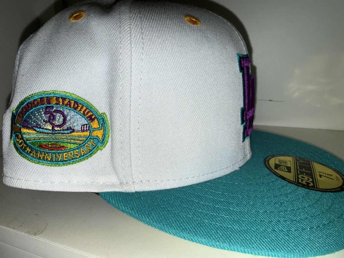 New Era LA Dodgers 50th Anniversary FITTED (Dogtown) 7 3/8 Hat Club Size ONE SIZE - 2 Thumbnail