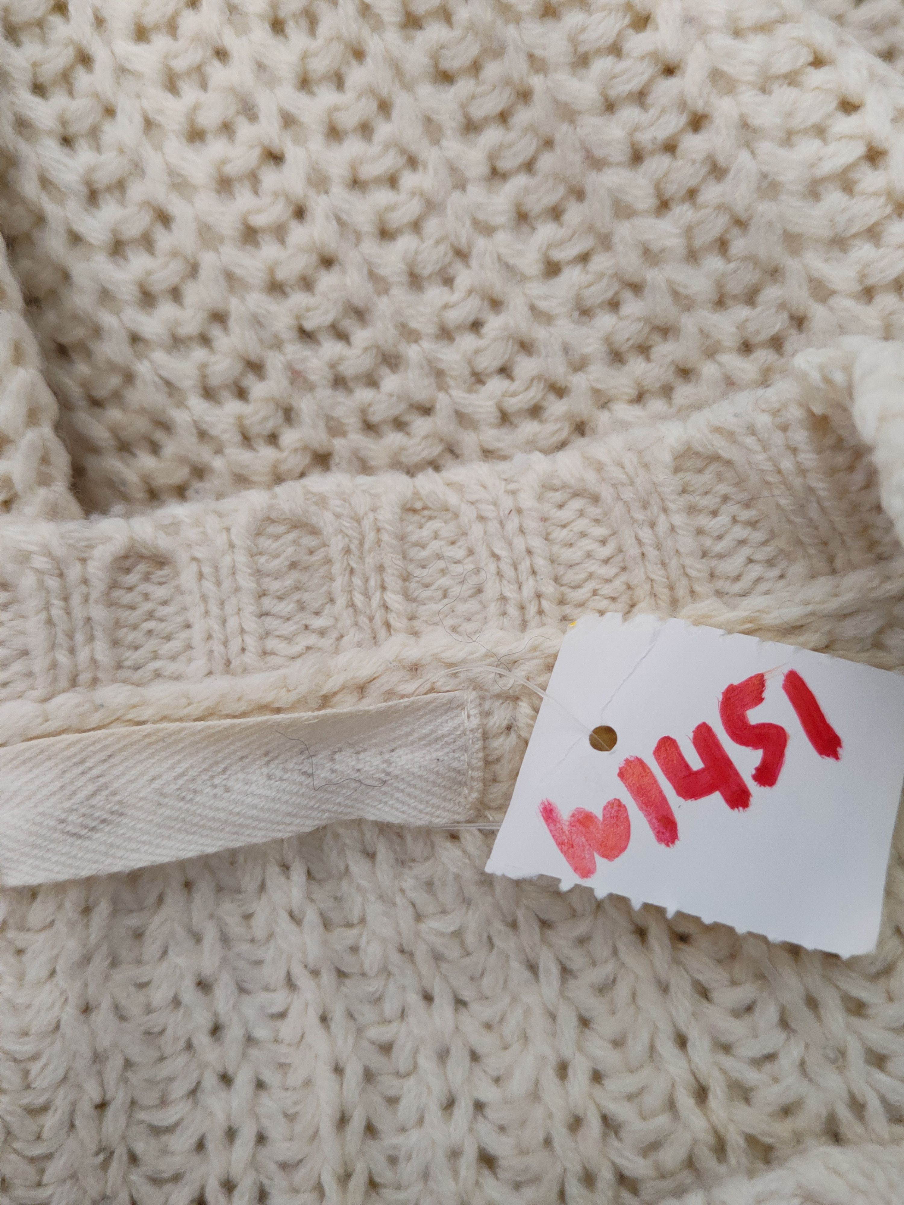 Aran Isles Knitwear × Japanese Brand × Vintage Soulberry Ivory Knitwear Sweatshirts #W1451 Size L / US 10 / IT 46 - 11 Thumbnail