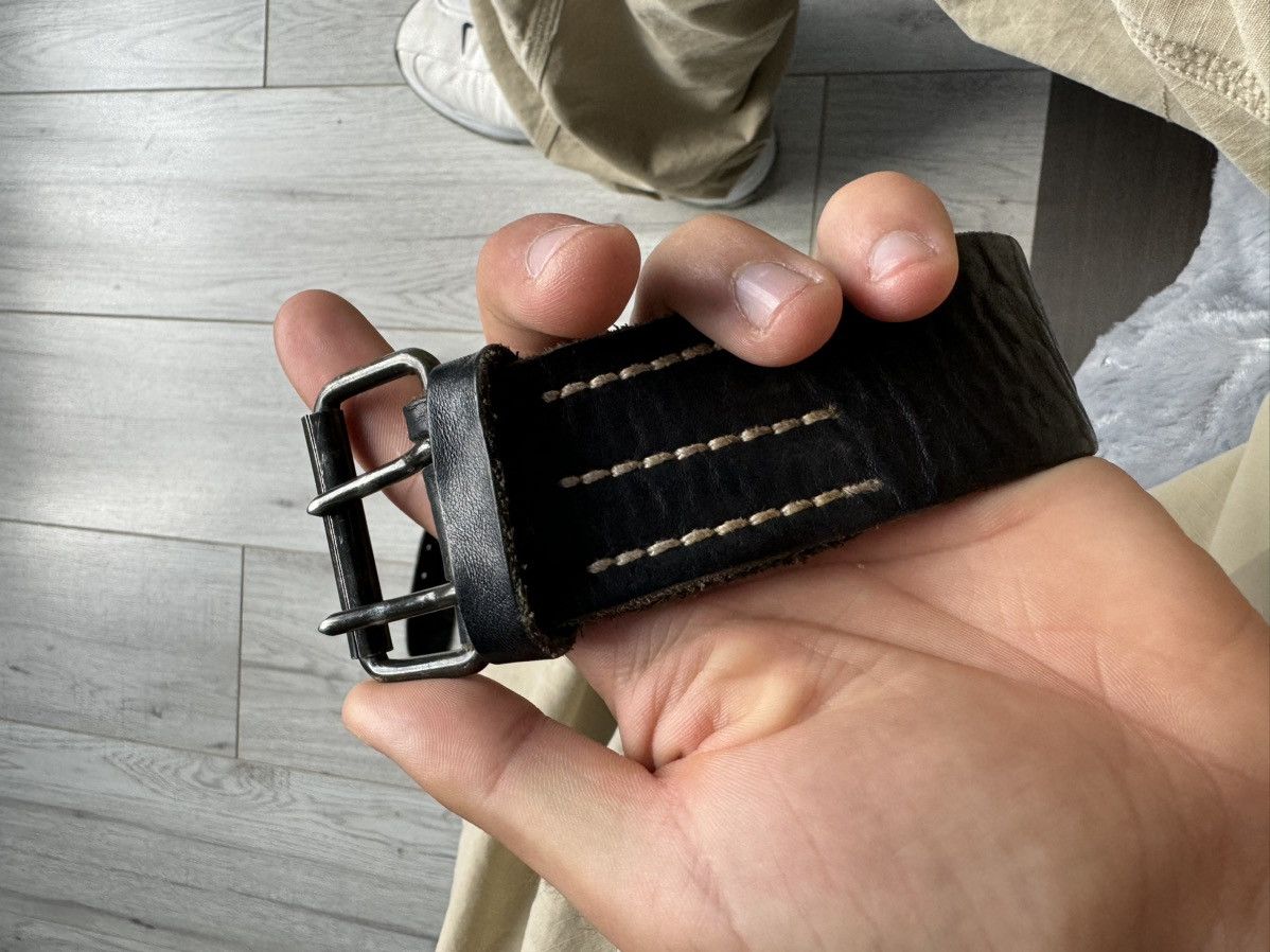 Allsaints × Vintage Vintage All Saints Leather Belt Logo Size 34 - 2 Thumbnail