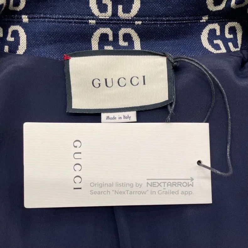 Gucci Gucci Logo jacquard dark blue long-sleeved suit jacket Size S / US 4 / IT 40 - 5 Thumbnail