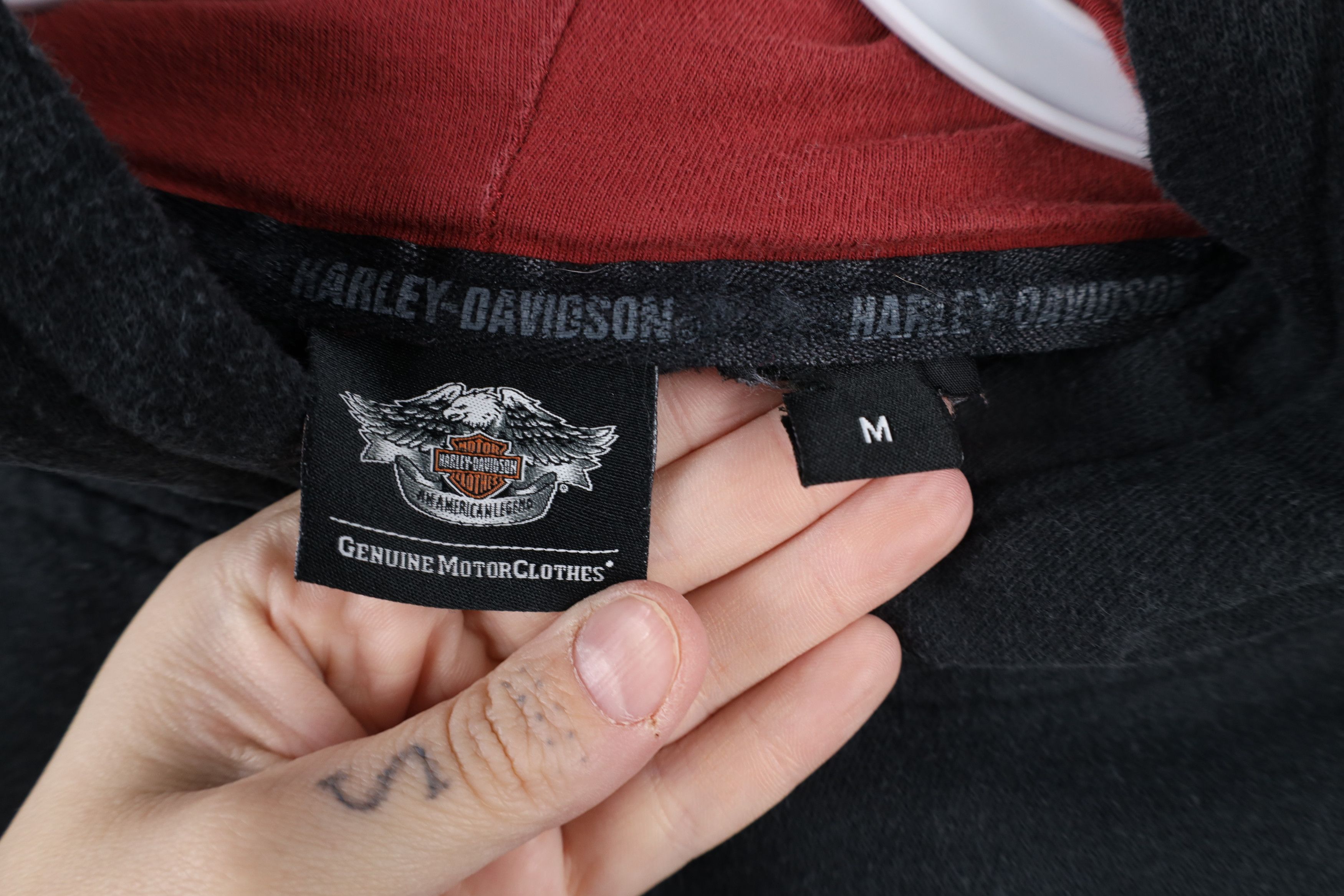 Harley Davidson × Vintage Vintage Y2K Harley Davidson Spell Hoodie Sweatshirt Black Size US M / EU 48-50 / 2 - 8 Thumbnail