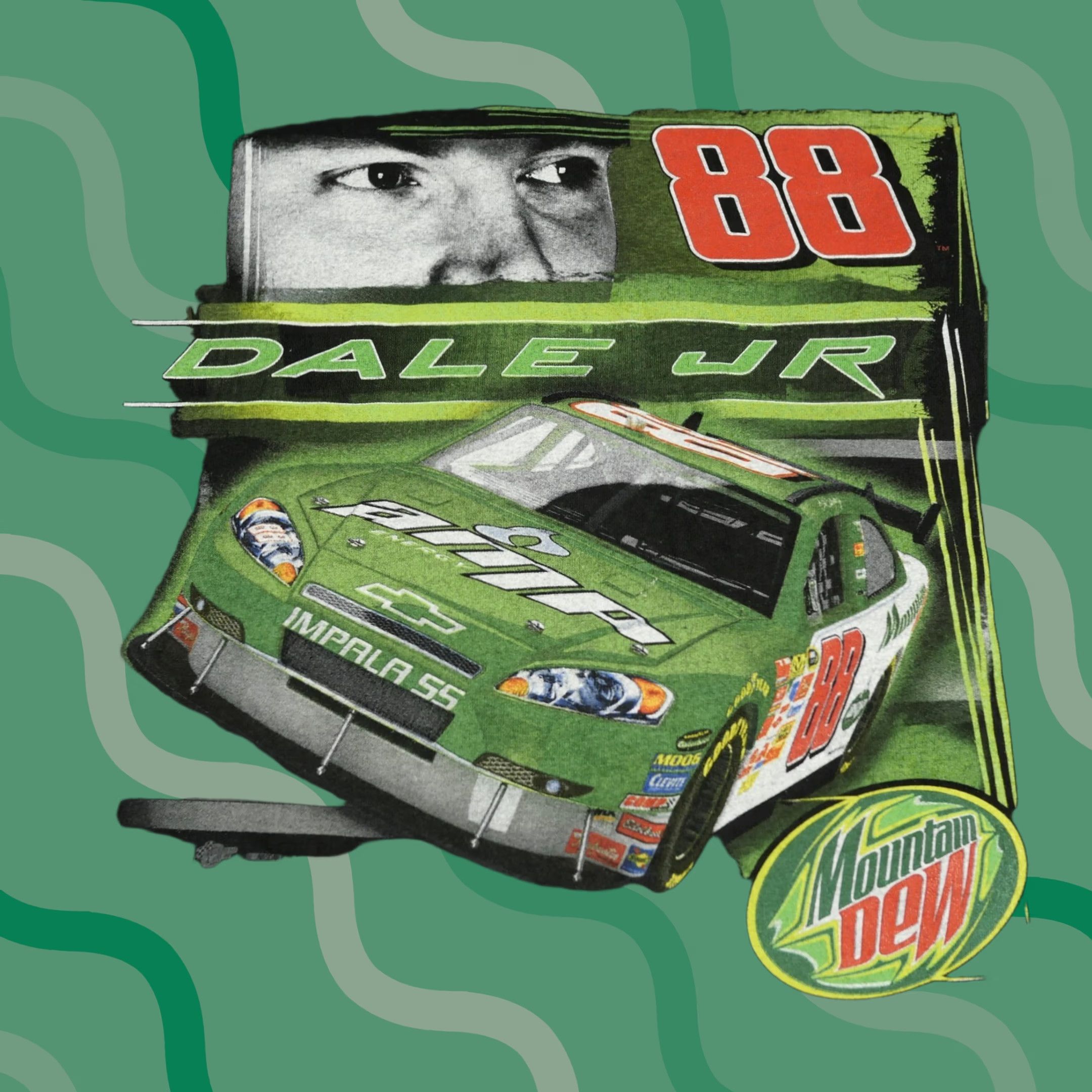 NASCAR Dale Earnhardt Jr Shirt Mens L Black Green 88 NASCAR Mountain Dew Winners Circle Shirt Mens L Black Green 88 NASCAR Mountain Dew Winners Circle Size US L / EU 52-54 / 3 - 1 Thumbnail