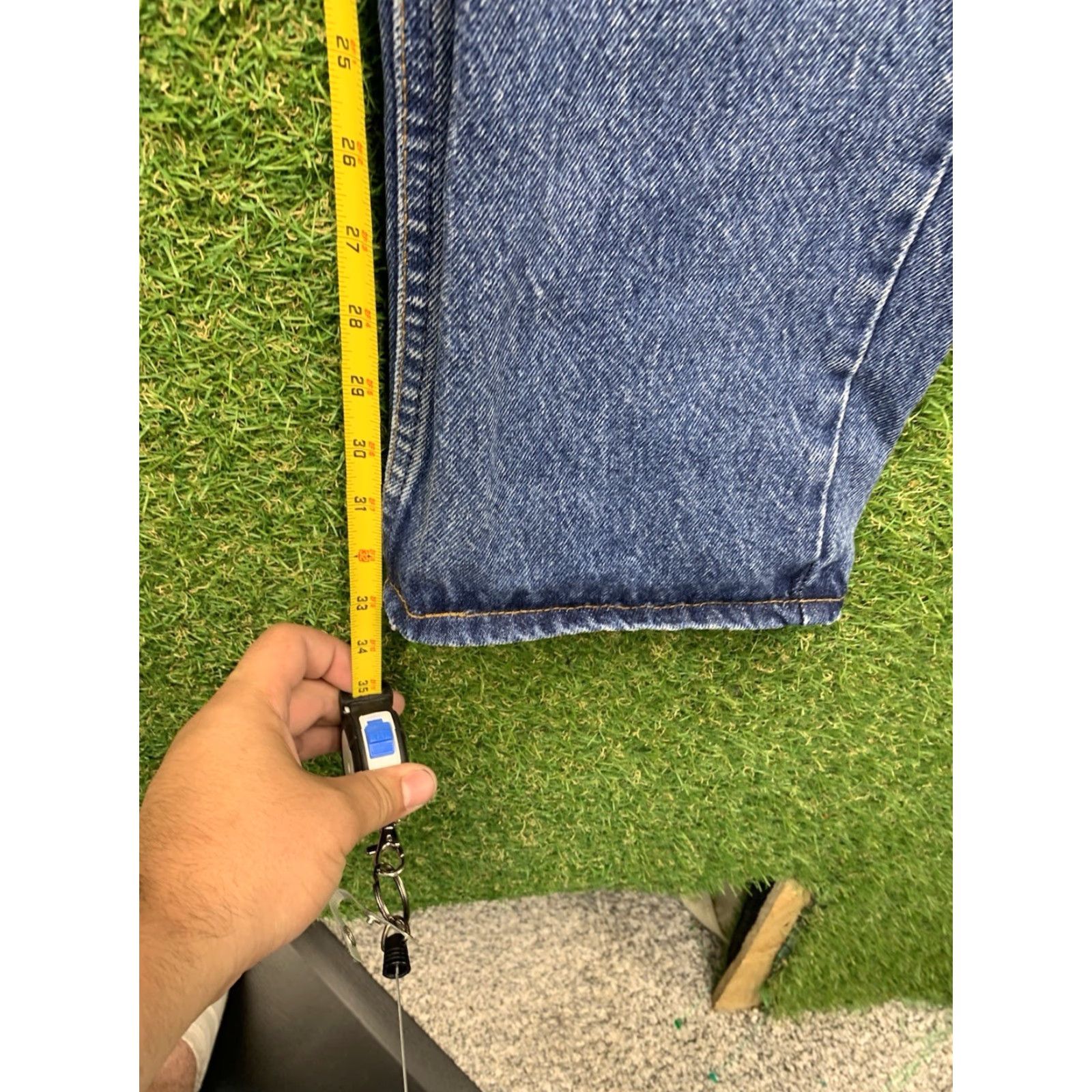 Levi's VINTAGE Levi's 505 Jeans Mens Regular Straight Orange Tab Whiskered 38x31 Blue 5-Pocket USA 90s Western Mens Size US 38 / EU 54 - 4 Thumbnail