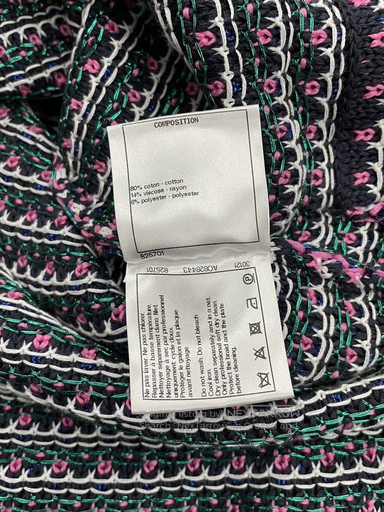 Chanel Chanel Purple knitted striped cardigan coat Size XXS / US 00 / IT 34 - 6 Thumbnail