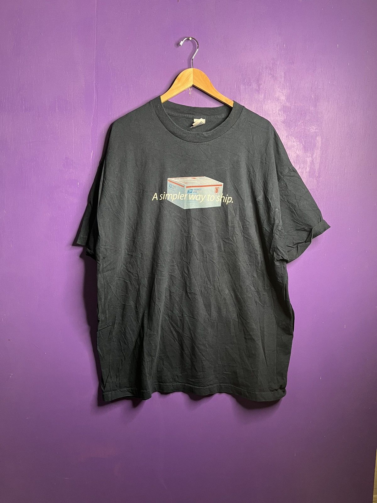 Vintage Vintage 90s USPS a simple way to ship t-shirt Size US XXL / EU 58 / 5 - 1 Thumbnail