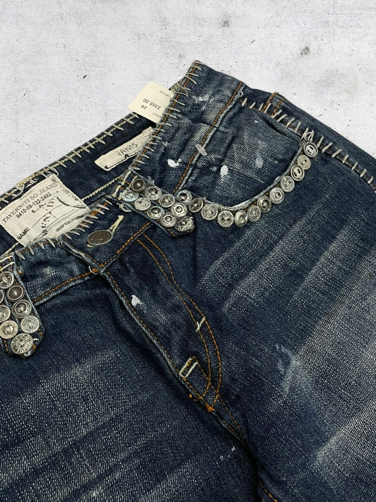 Taverniti VINTAGE TAVERNITI DESIGNER 90S RARE STITCH METAL KUNO DENIM Size US 28 / EU 44 - 9 Thumbnail
